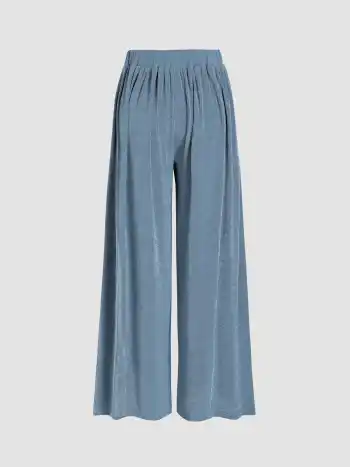 Mid Waist Twist Weite Hosenbeine