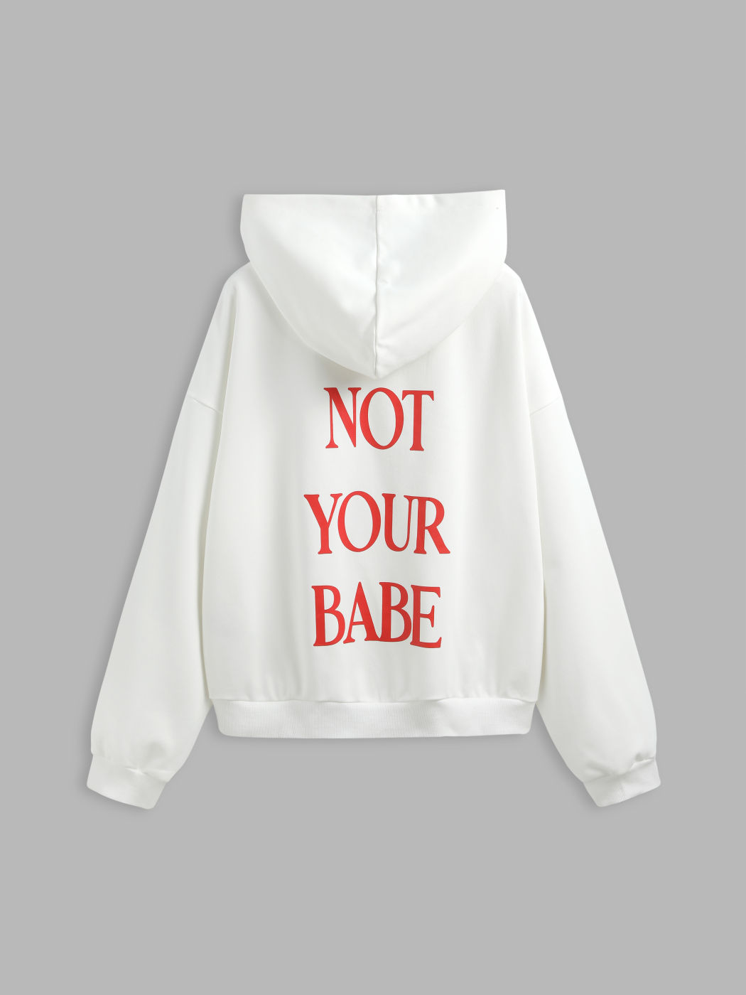 Terry NOT YOUR BABE Kapuzenpullover mit Grafik und Reißverschluss