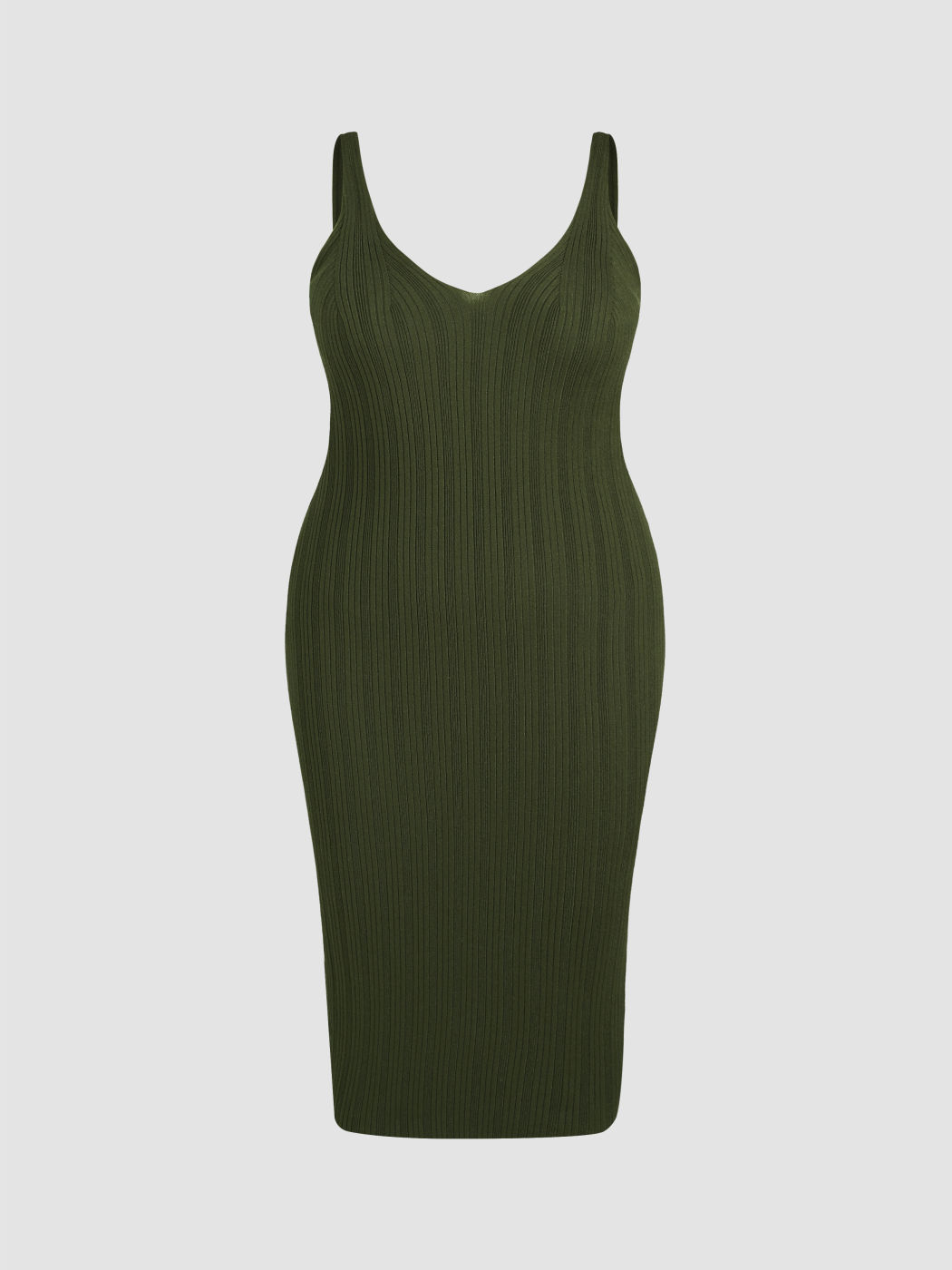 Knit Solid Maxi Dress Curve & Plus