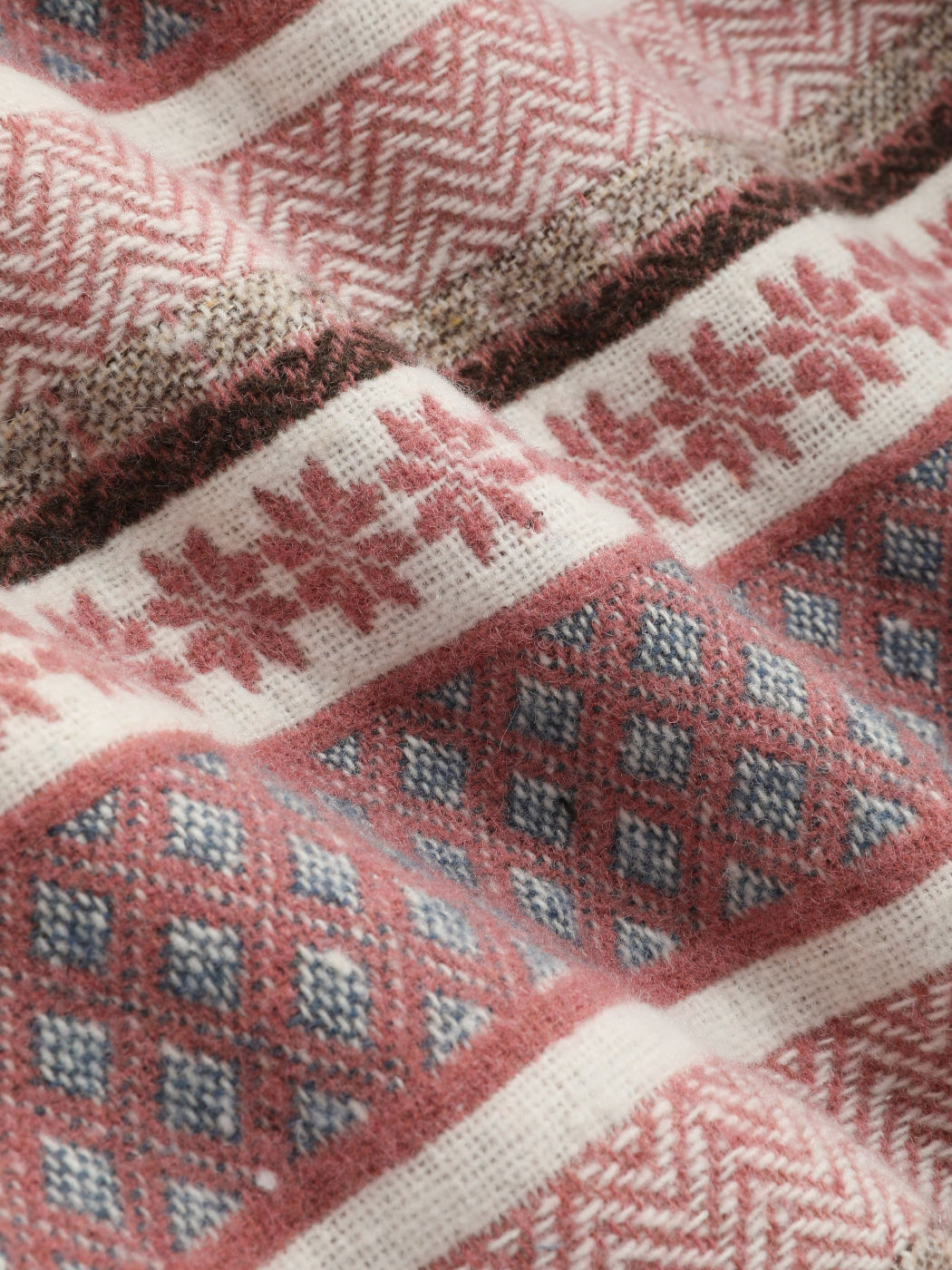  Fleece Kragen Aztec Knopf Jacke