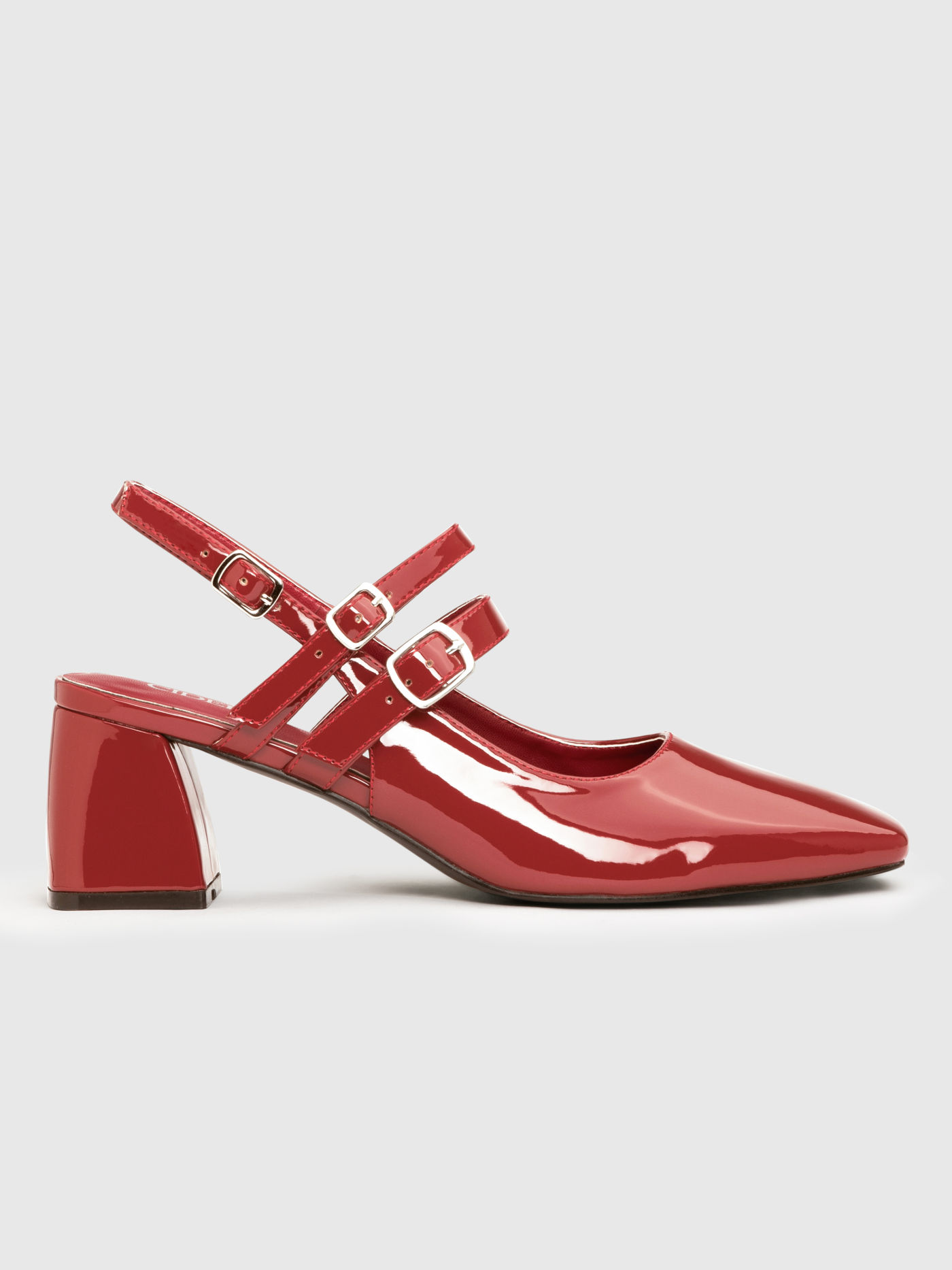 Point Toe Slingback Chunky Heels