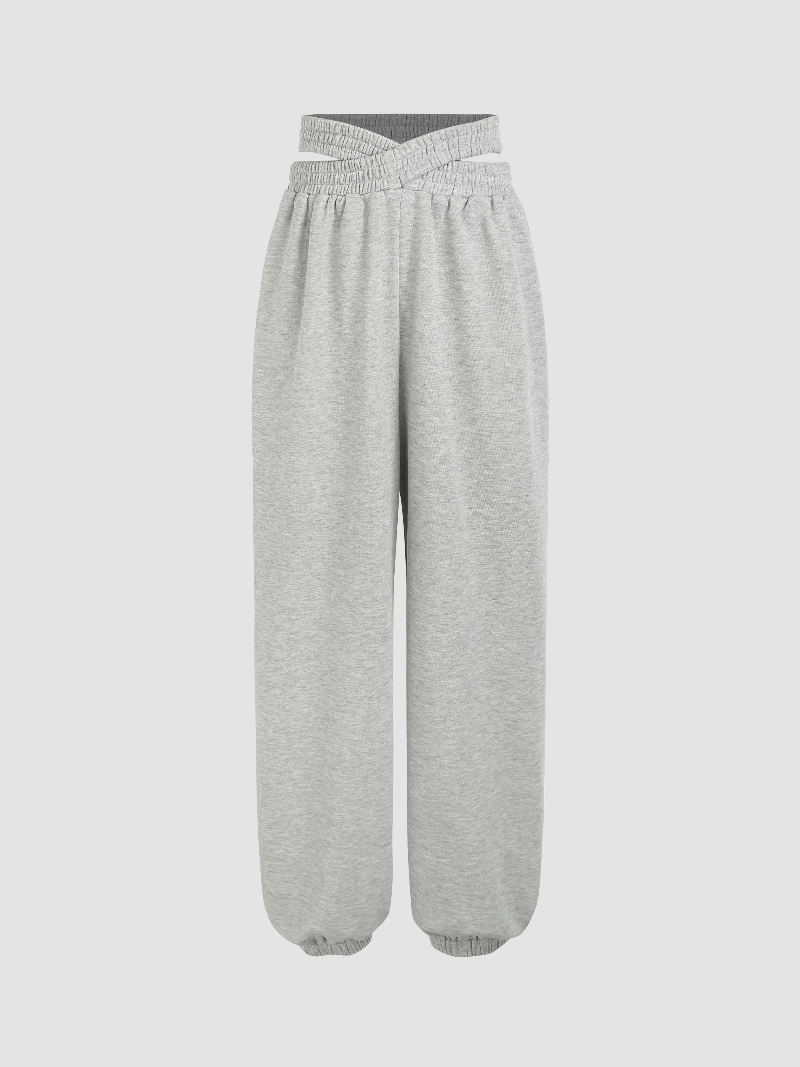 【ROUGHNECK】GRUNGE CUT-OUT SWEATPANTS Grunge Cut-Out Sweatpants Black - roughneck | 60% - Asian