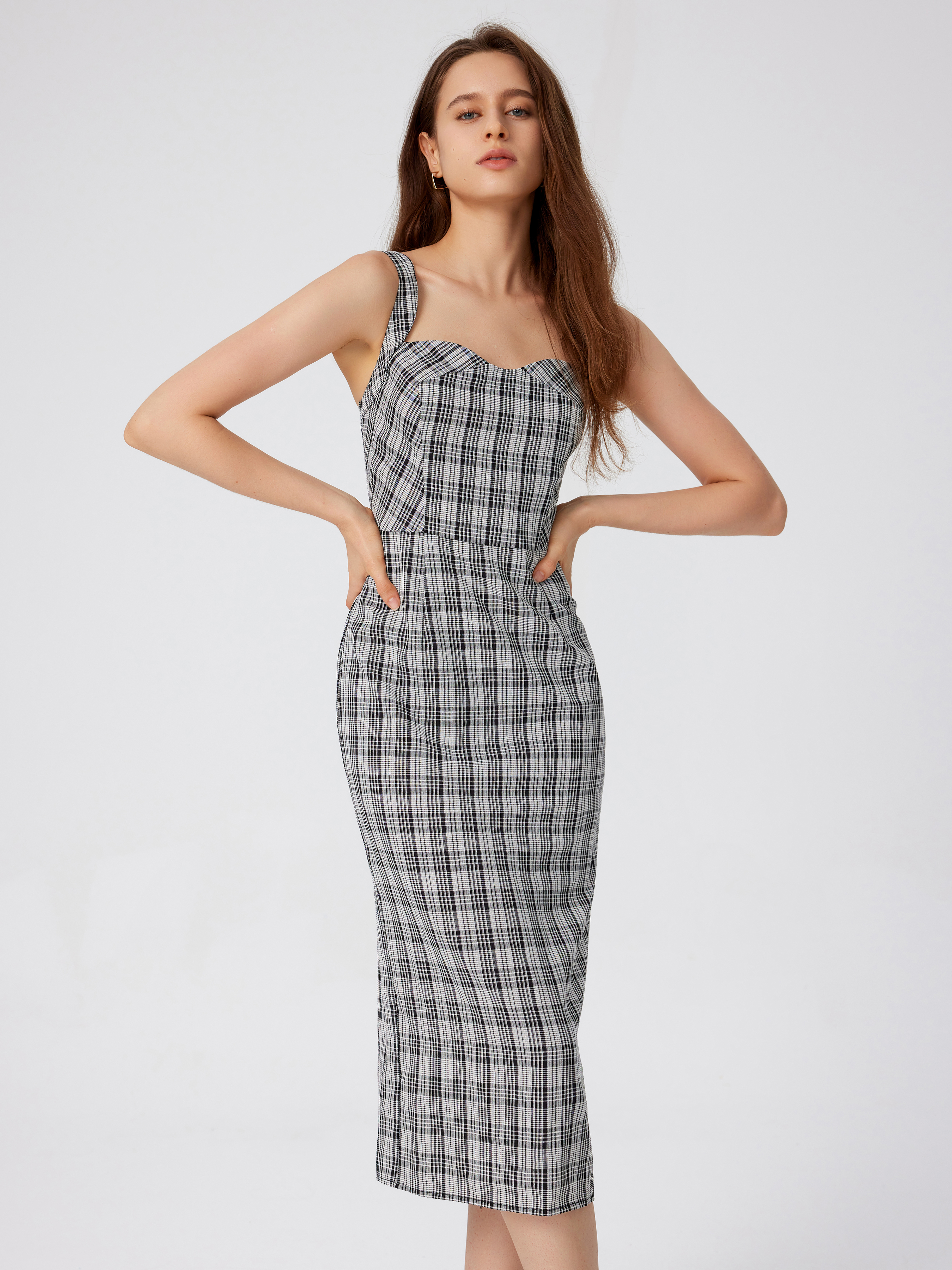 パメオポーズ Skewed Checks Cami Dress パメオポーズ Skewed Checks Cami Dress PAMEO POSE