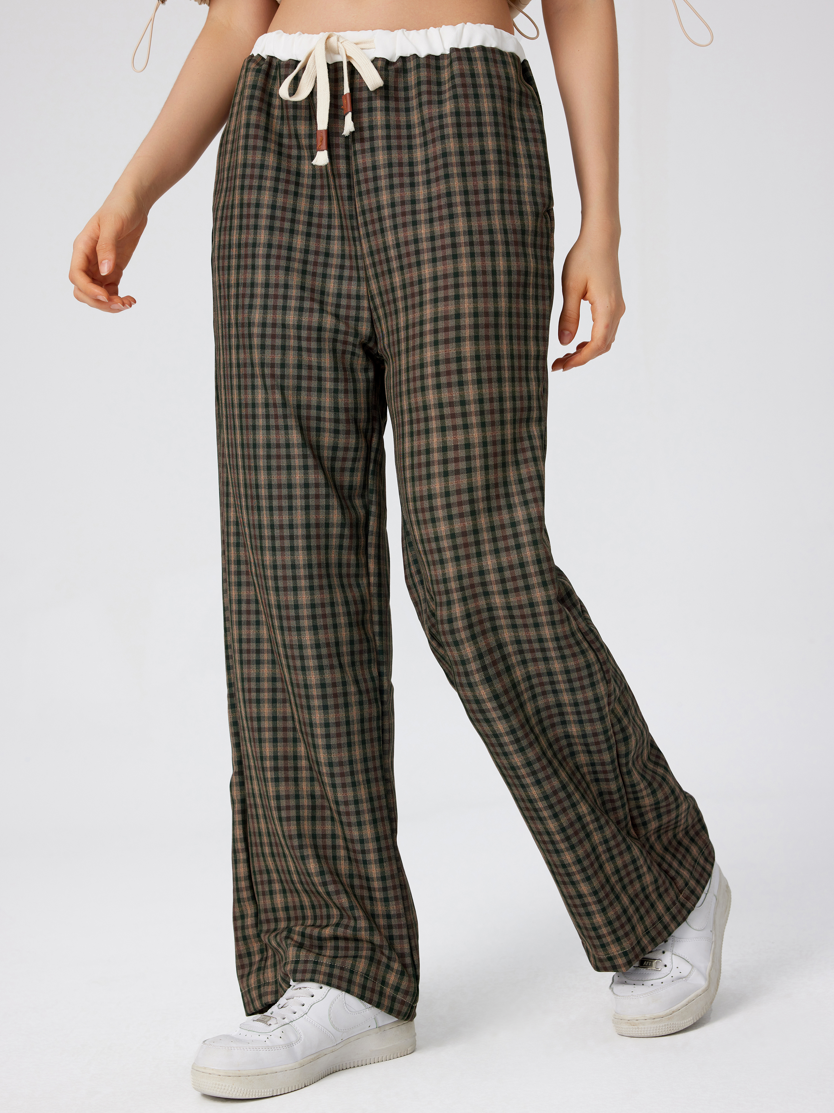 Vintage 80s High Waisted Trousers Wide Leg Highwaisted Classic Trousers  Check Checkered Plaid High Waist Rise Casual Pants - Etsy