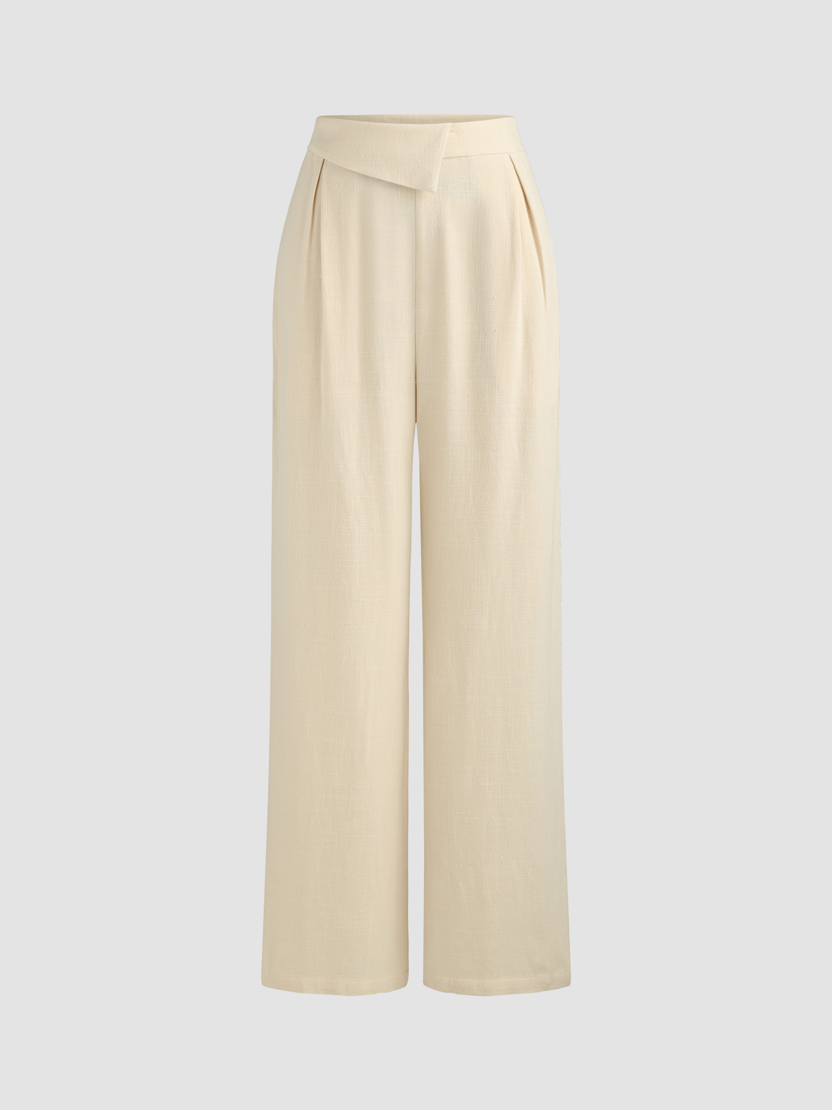 Mid rise linen blend on sale pants