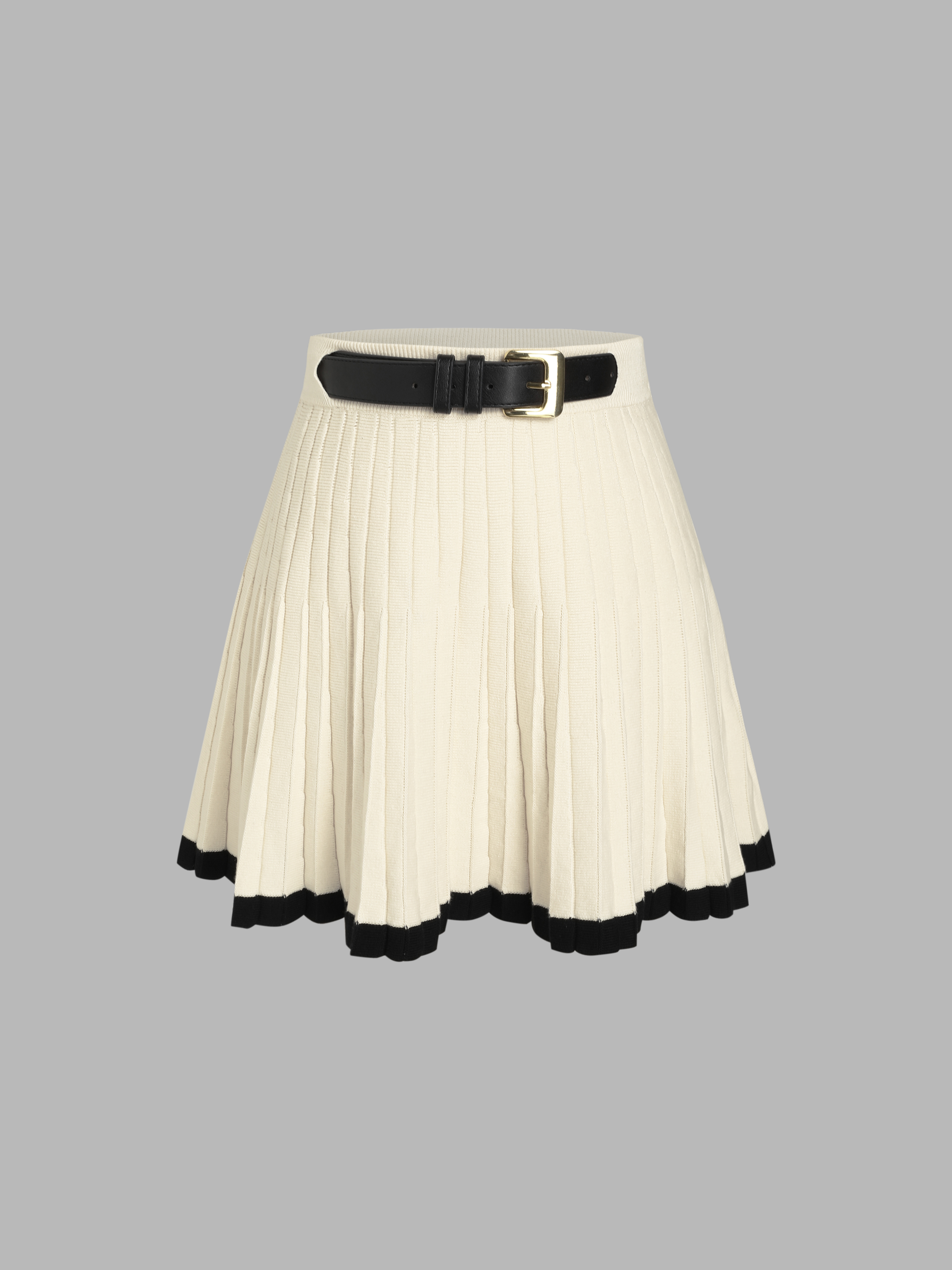 Knit belt skirt best sale