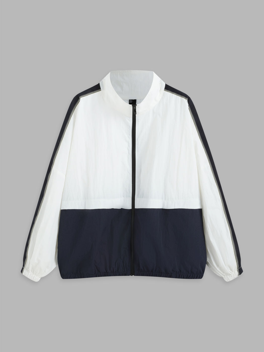 Stand Collar Solid Zipper Windbreaker