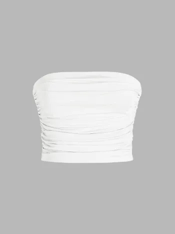 Strapfloses, geruchertes Crop Top