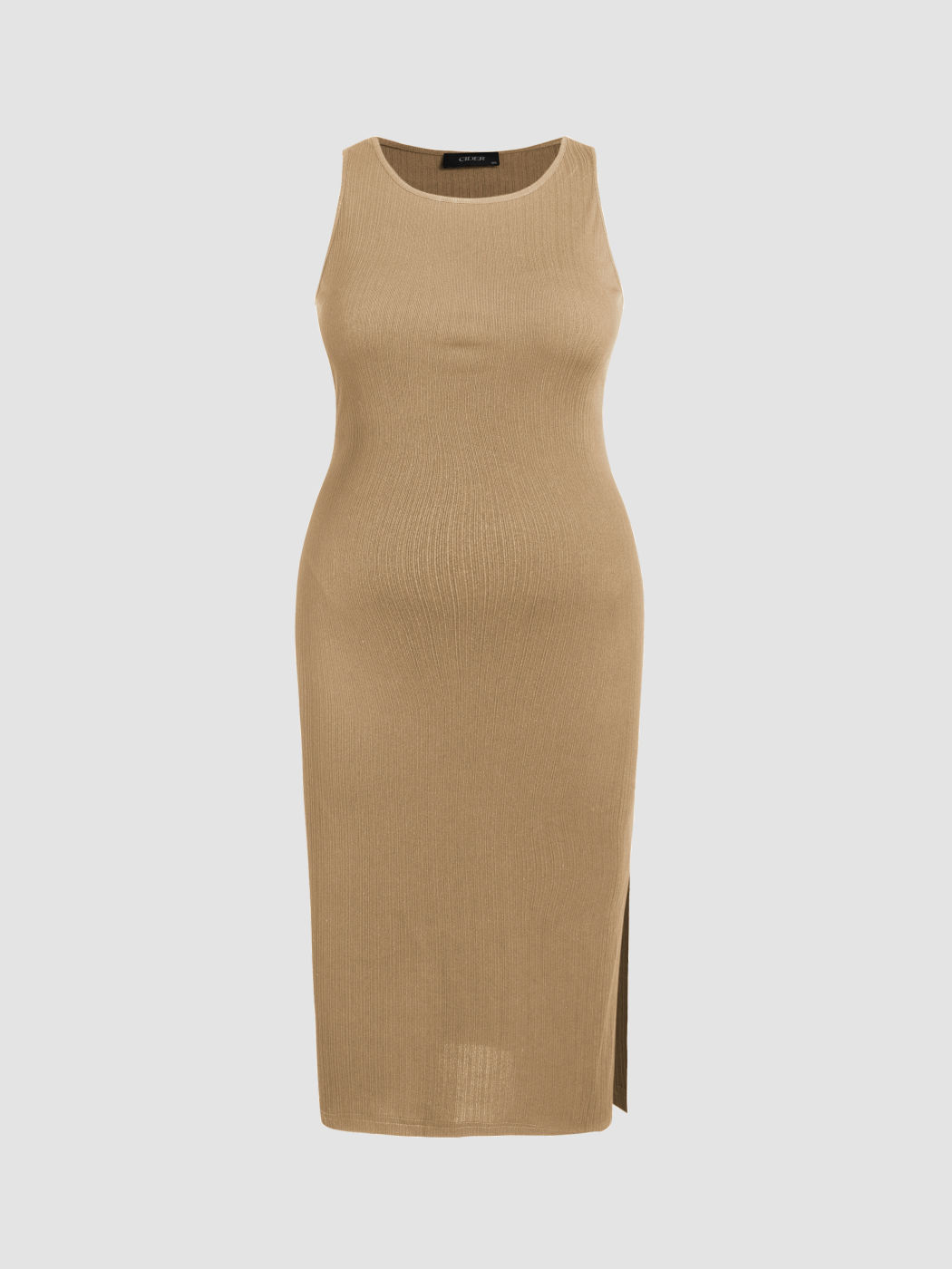 Split Sleeveless Midi Dress Curve & Plus