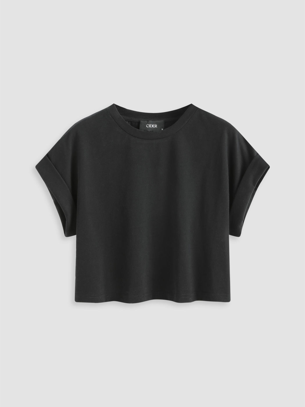 Round Neckline Solid Short Sleeve Top