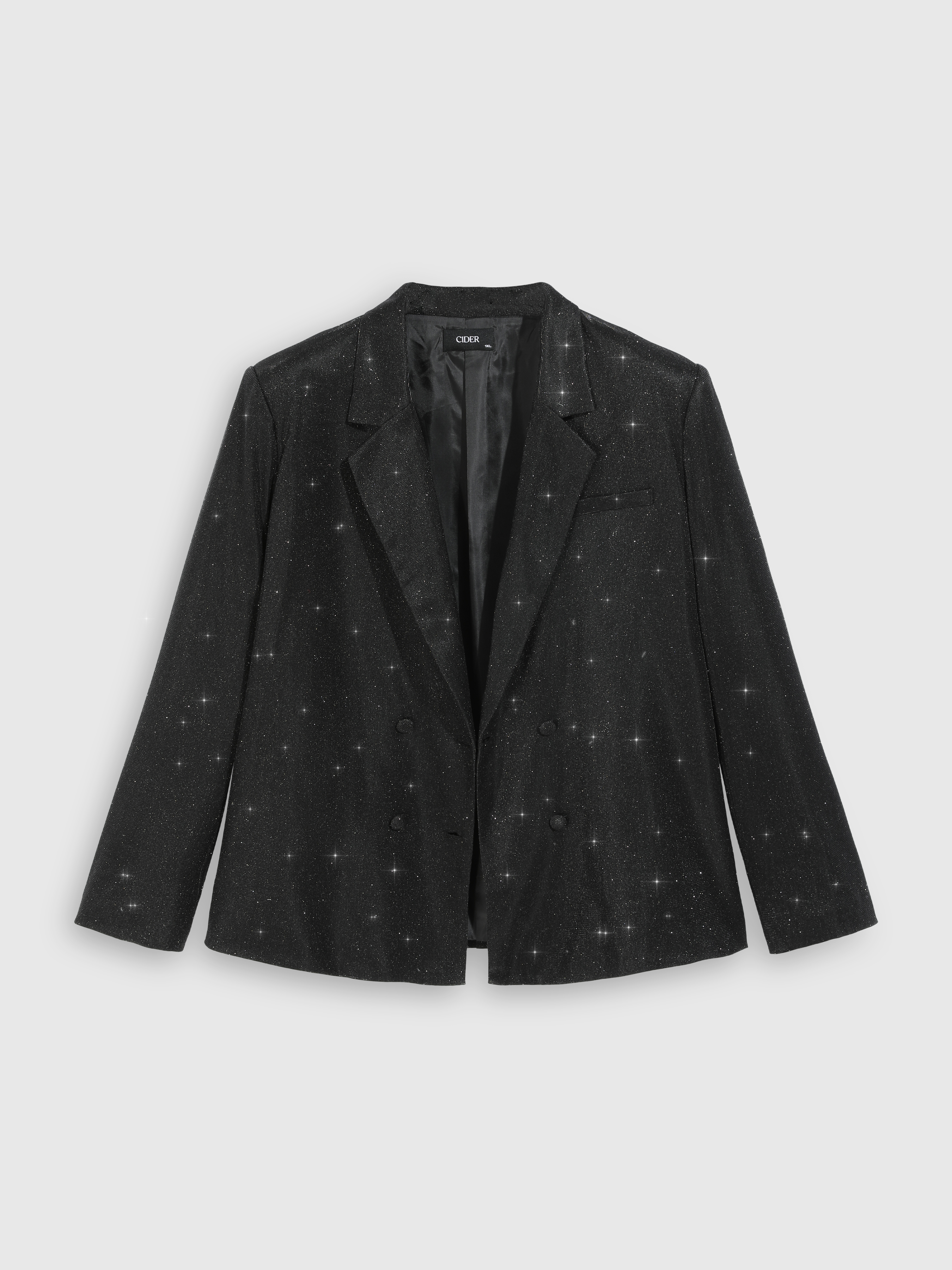 MISOOK SEQUIN NOTCHED COLLAR OVERSIZED BLAZER hotsell JACKET METALLIC SHIMMER STATEMENT