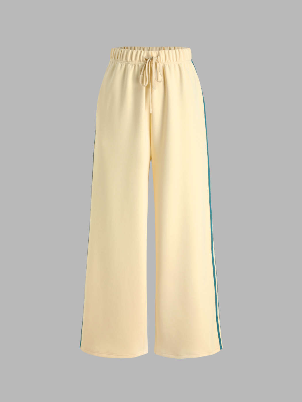 Striped Wide Leg Trousers - Cider