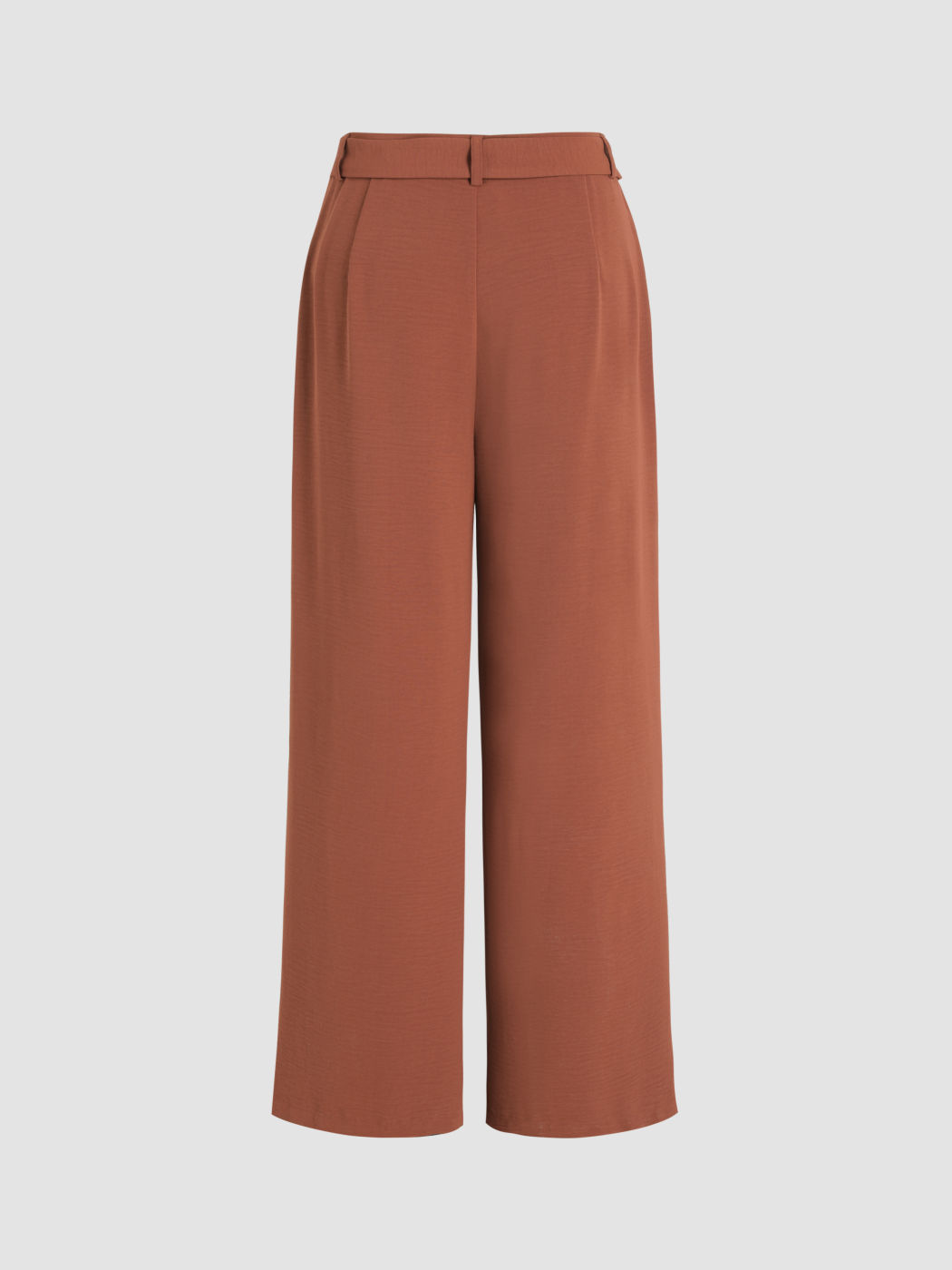  Feste Hohe Taille Plissierte Weite Hosen Mit Gürtel