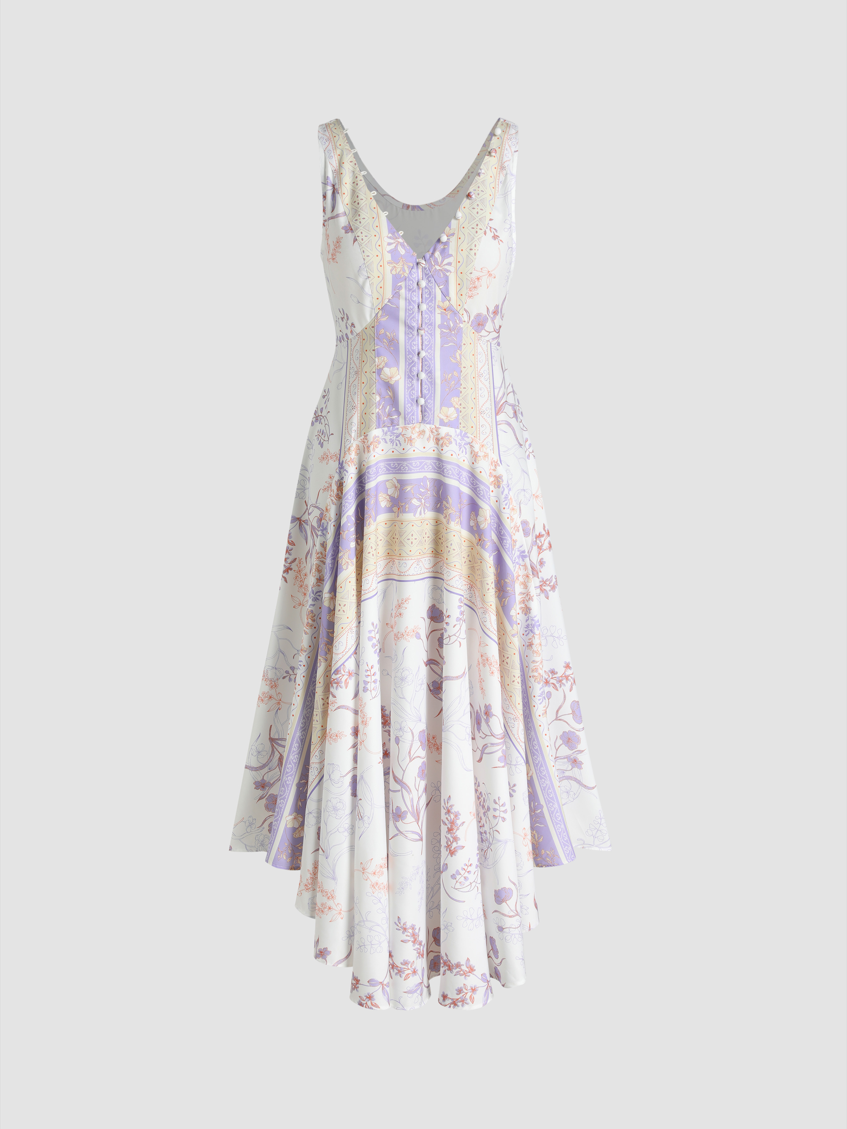 Buttoned Sleeveless Maxi Tank Dress