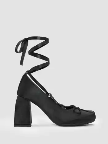 Ballett-Satin-Bows-Mary-Jane-Höheels