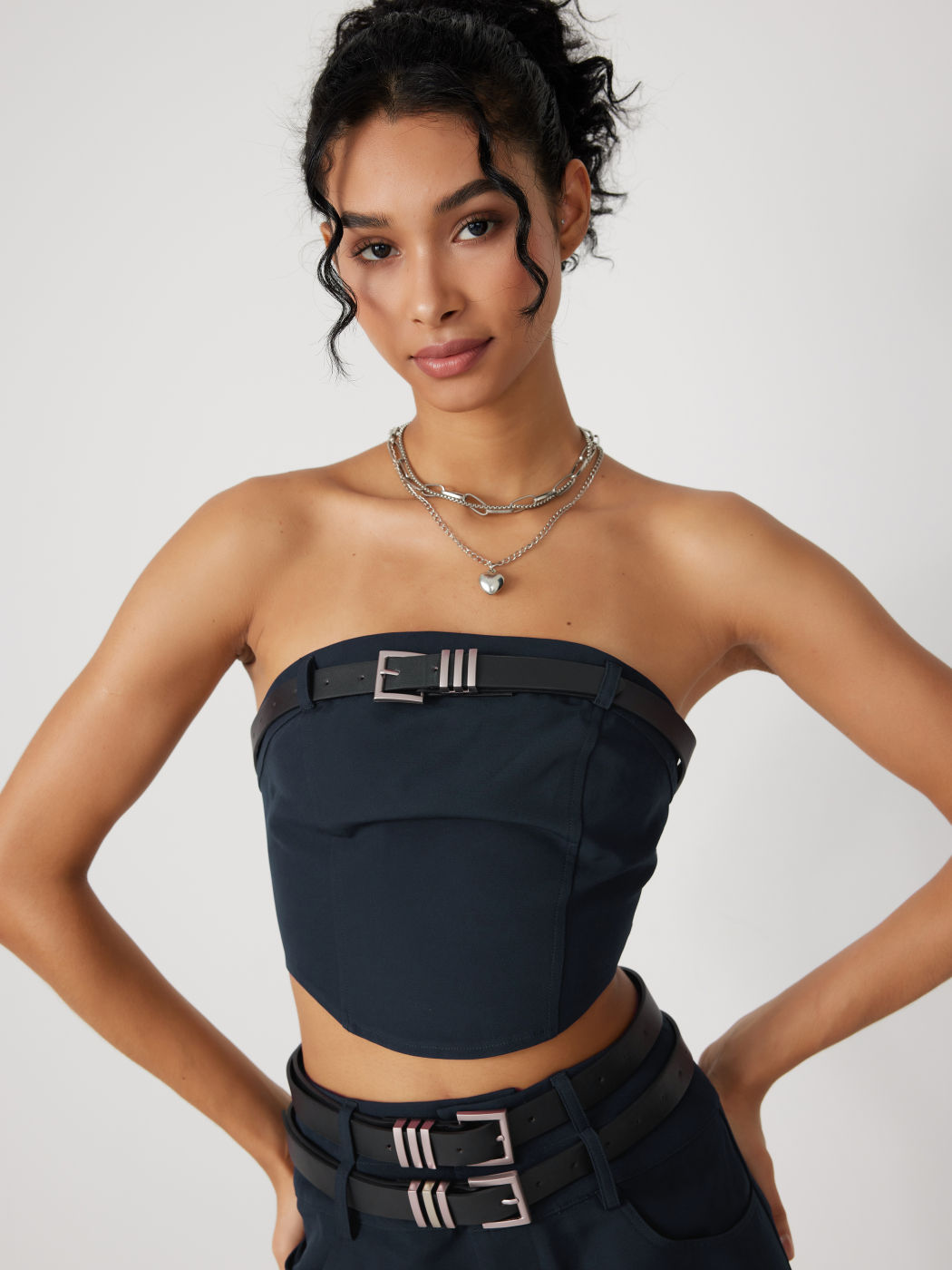 Gurtete, Reißverschluss-Crop-Tubenobershirt