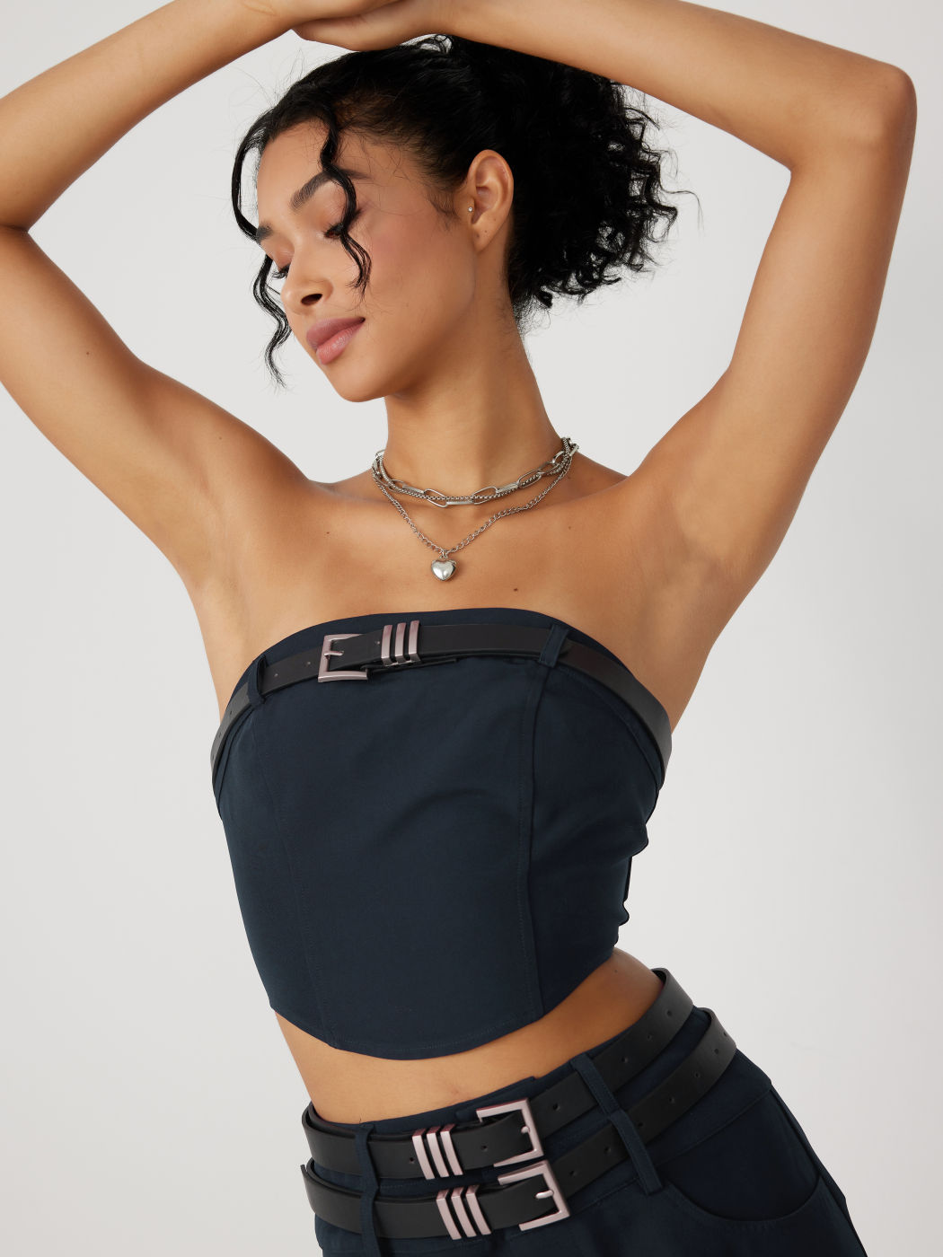 Gurtete, Reißverschluss-Crop-Tubenobershirt