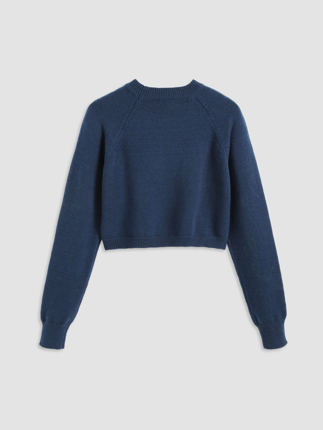 Round Neckline Bear Knitted Long Sleeve Sweater