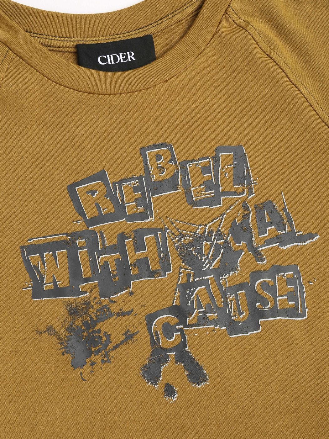  Rundhalsausschnitt Buchstabe Kurzarm Crop Top