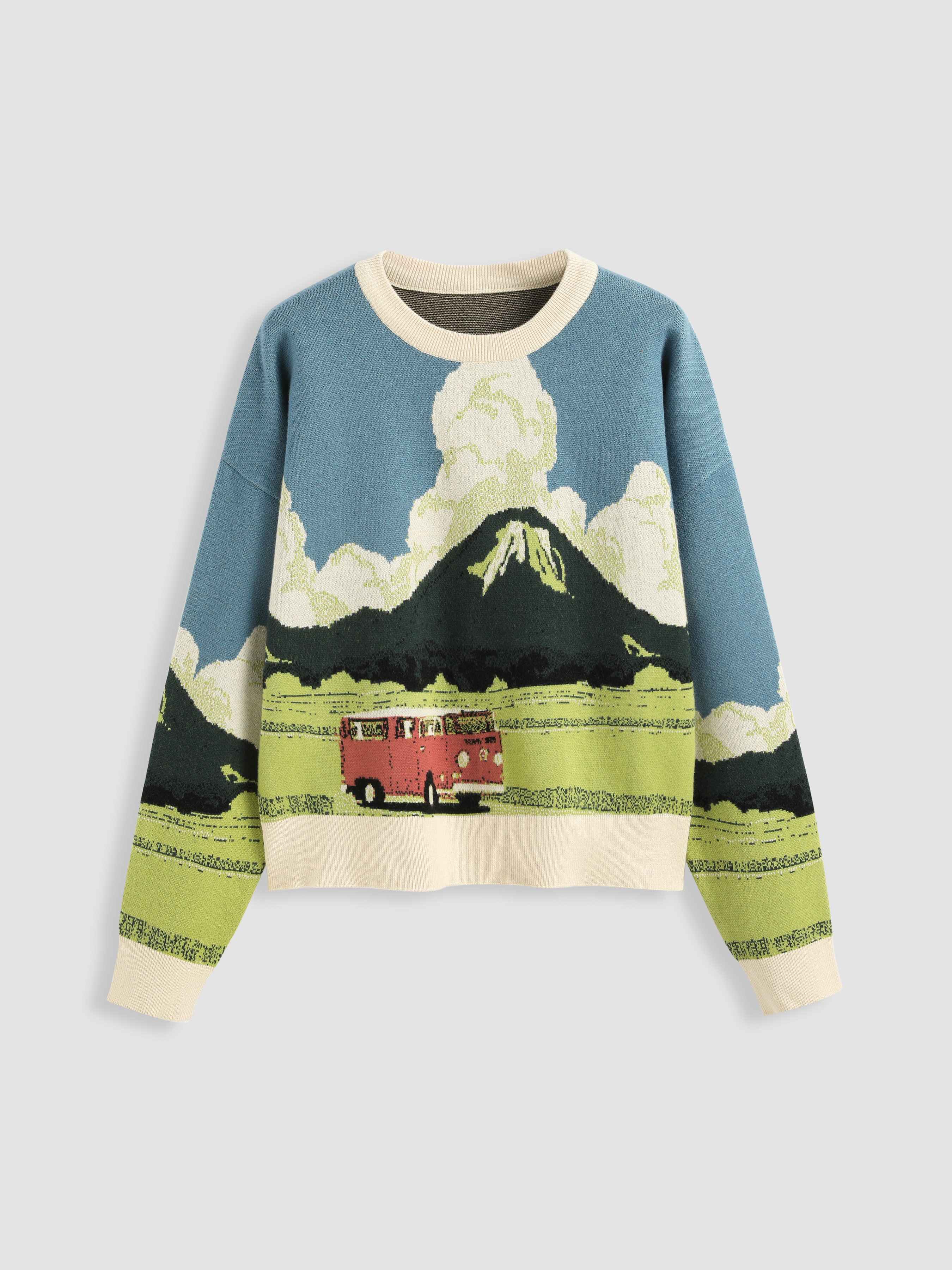 Graphic print online sweater