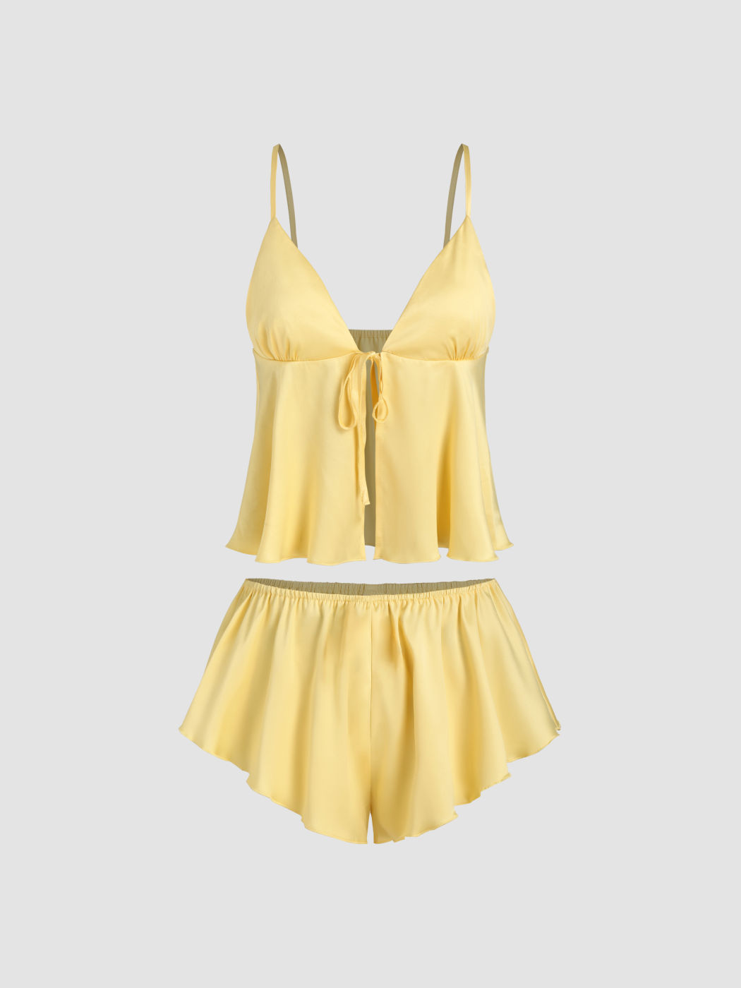 Lounge-Set mit geknotetem Cami-Top und Shorts