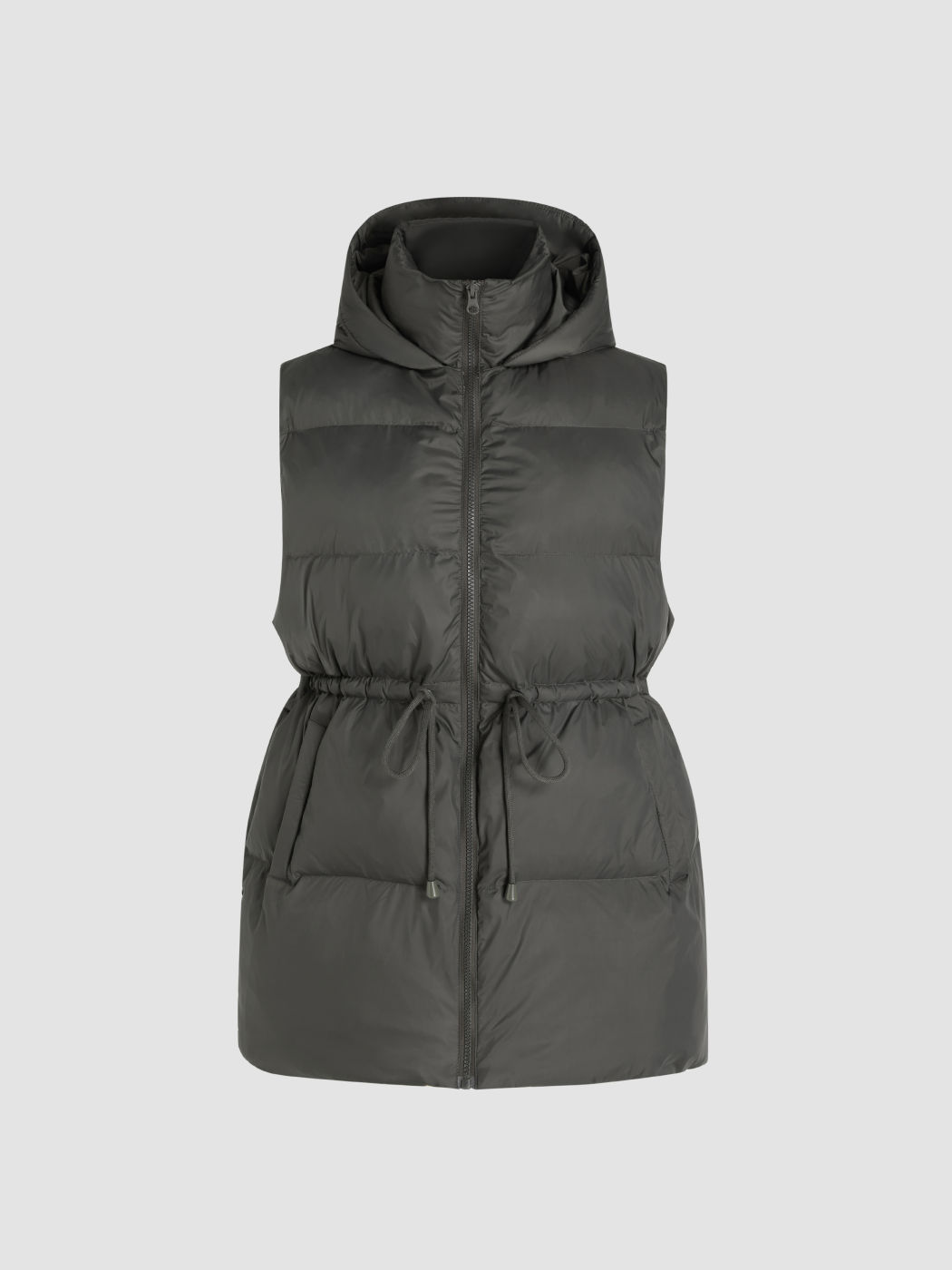 Hooded Solid Puffer Weste