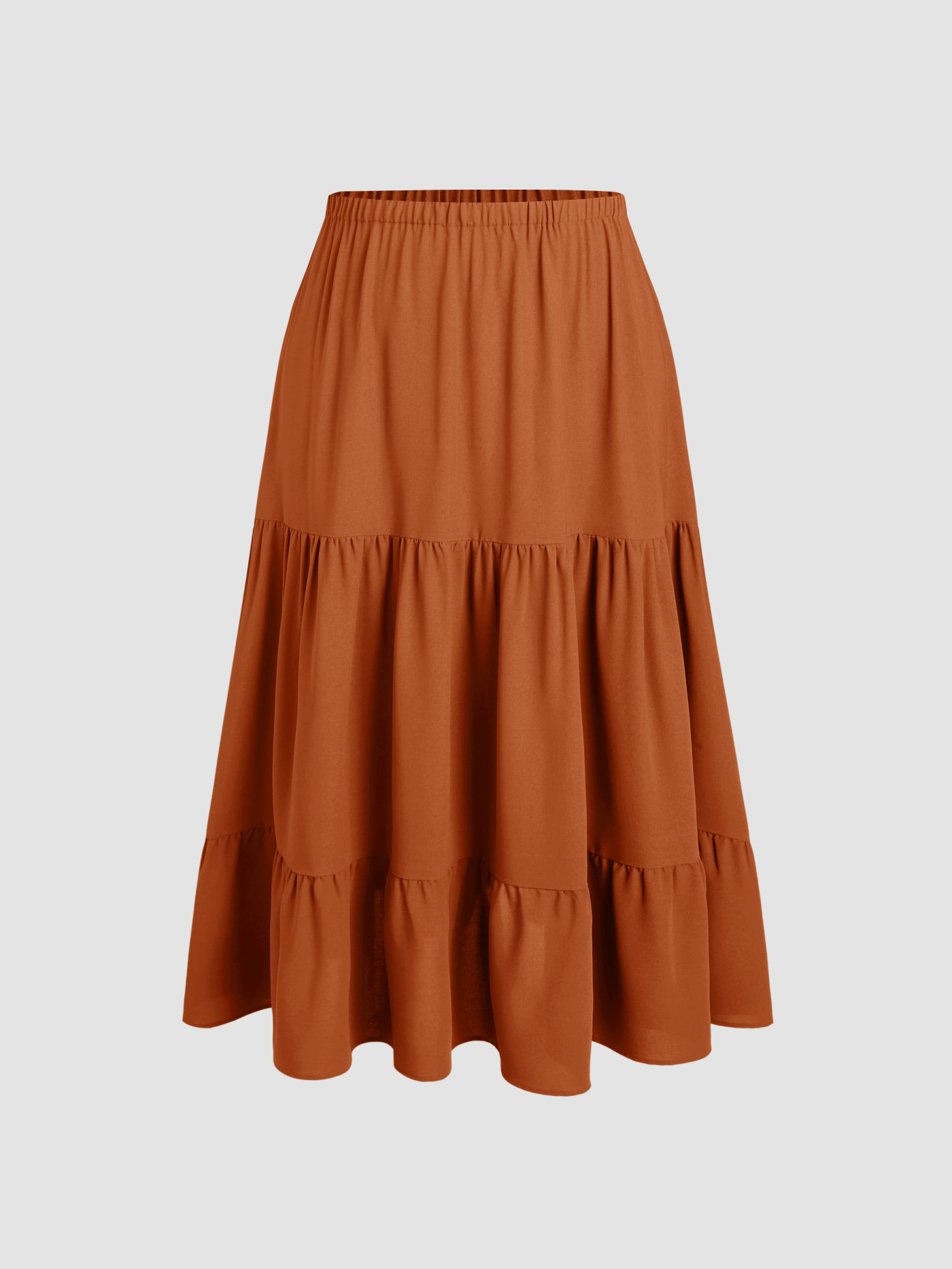 Ruffle Elastic Waist Maxi Skirt Curve & Plus