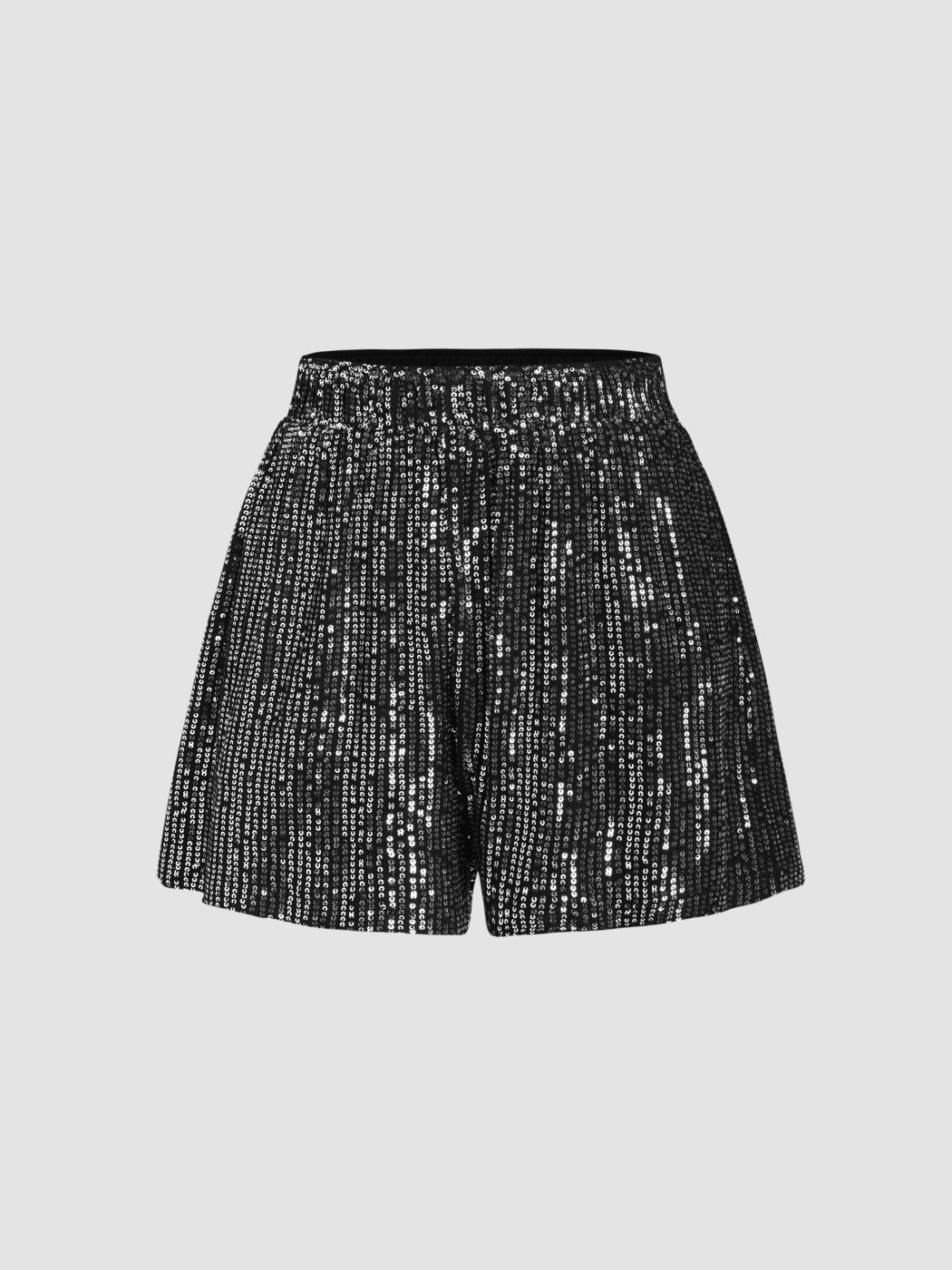 High-Waist Sequined Shorts