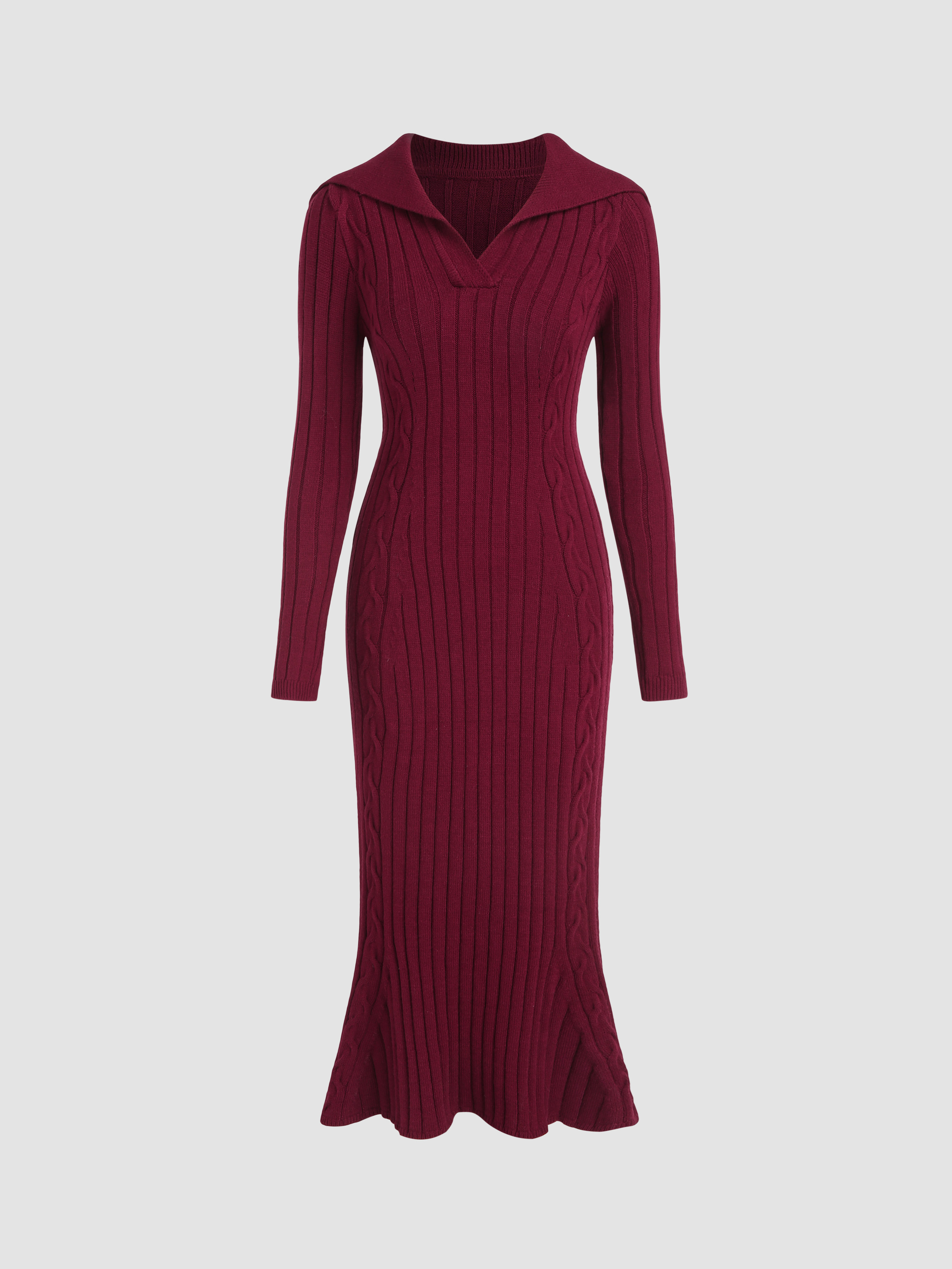 Vestidos máximos de terciopelo estilo sirena con escote en V Verde Oscuro