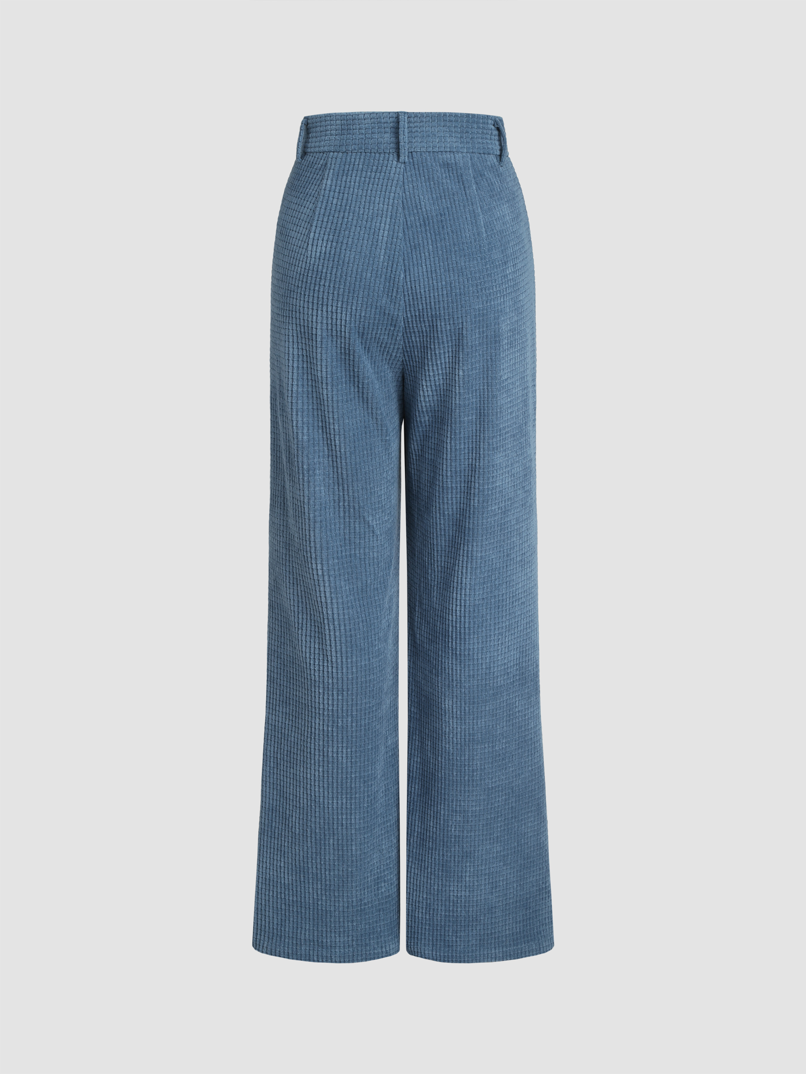 Solid Straight Leg Trousers - Cider