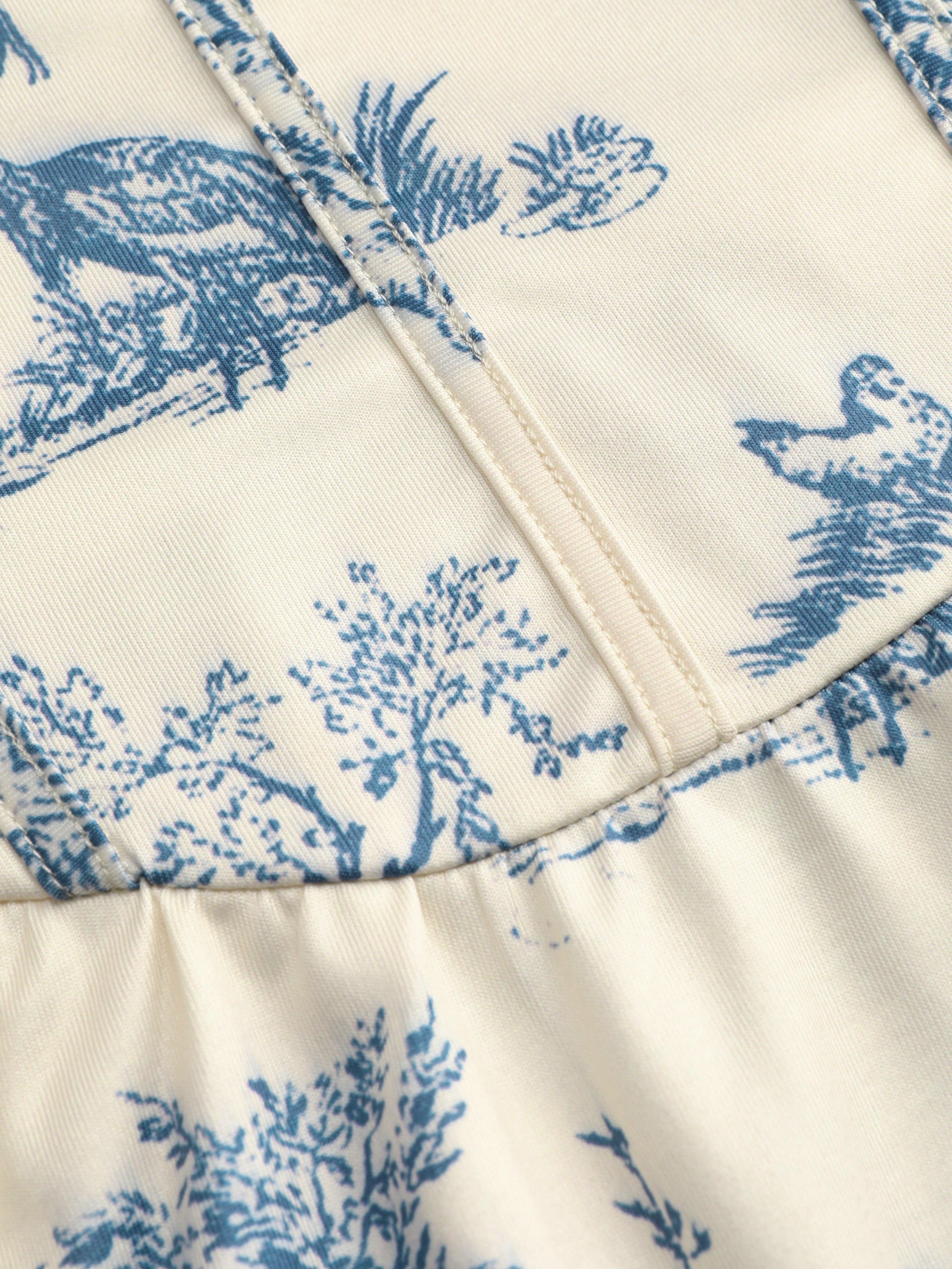 Cowl Neck Corset Knotted Ruffle Mini Dress