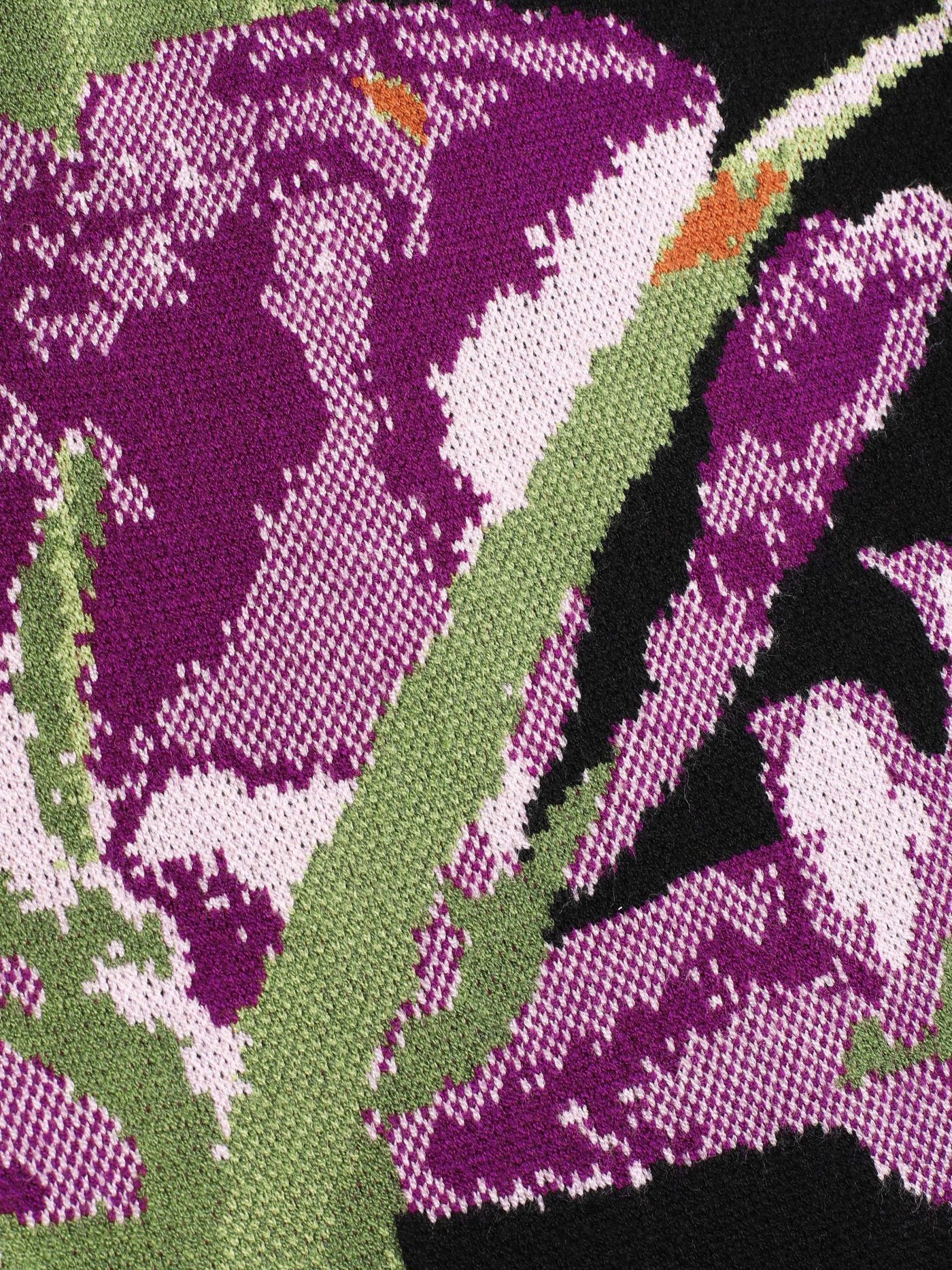 Knit Square Neck Floral Split Maxi Dress Curve & Plus