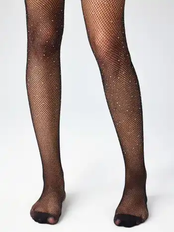  Medias Decoradas con Diamantes de Imitación