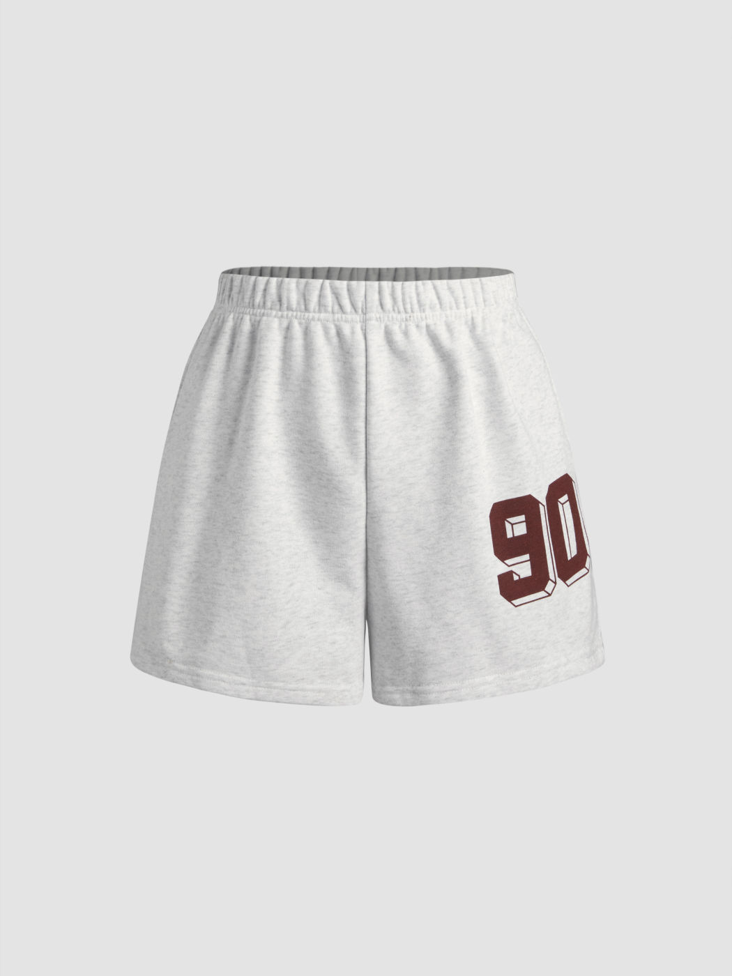  Número 90 Shorts Gráficos de Cintura Elástica Media