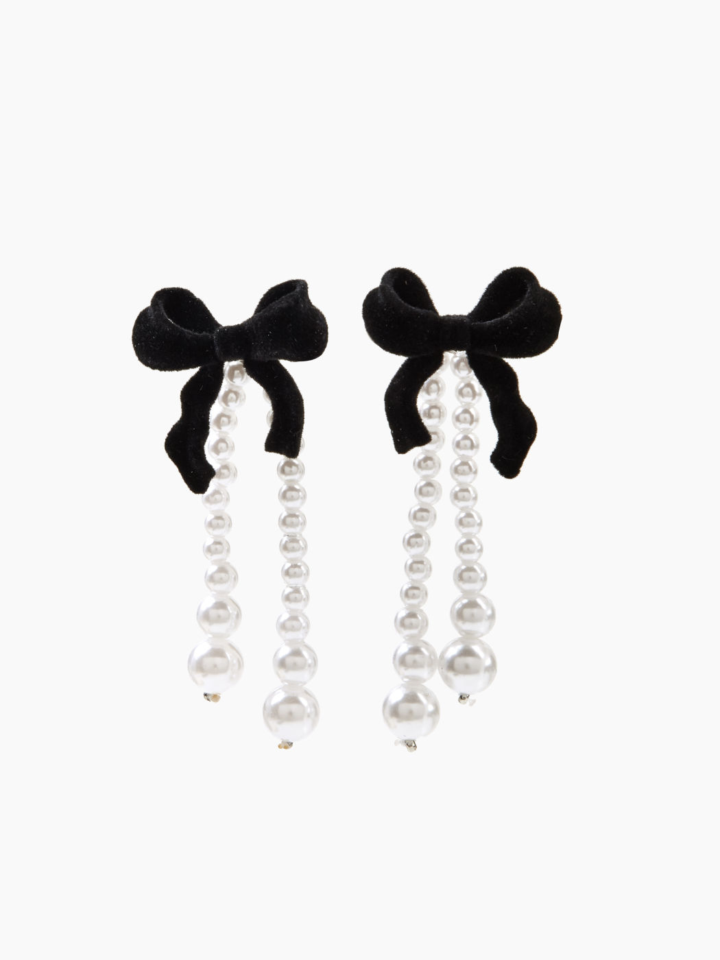 Artifical Pearl Multi-way Bowknot Decor Faux Pearl Tassel Earrings For ...