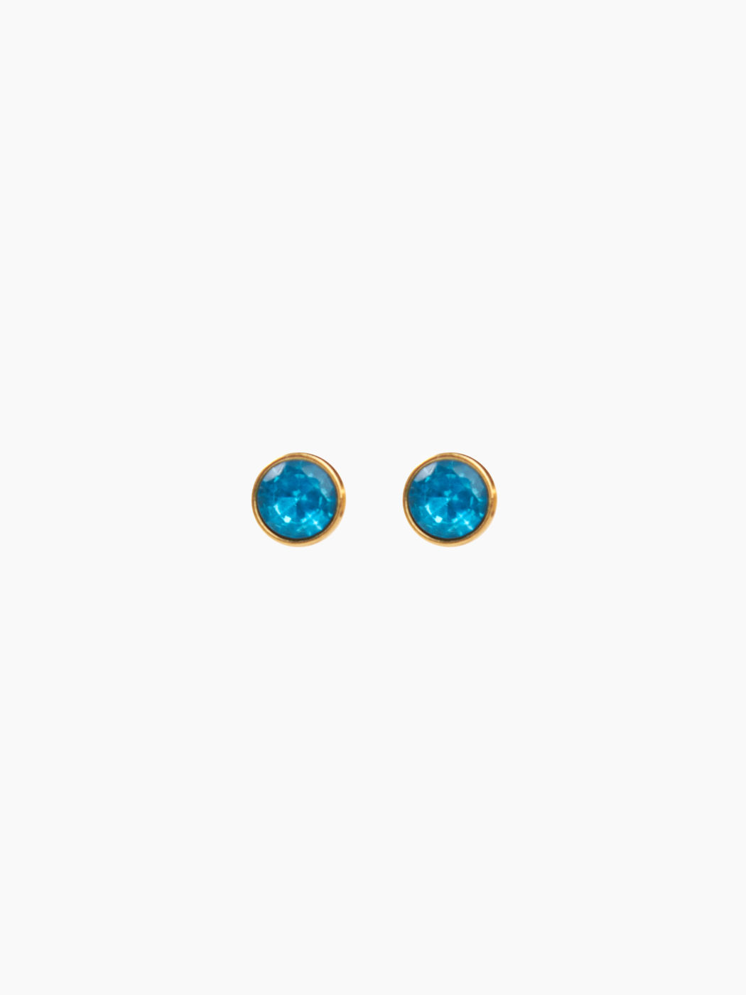 Metallic Gemstone Stud Earrings