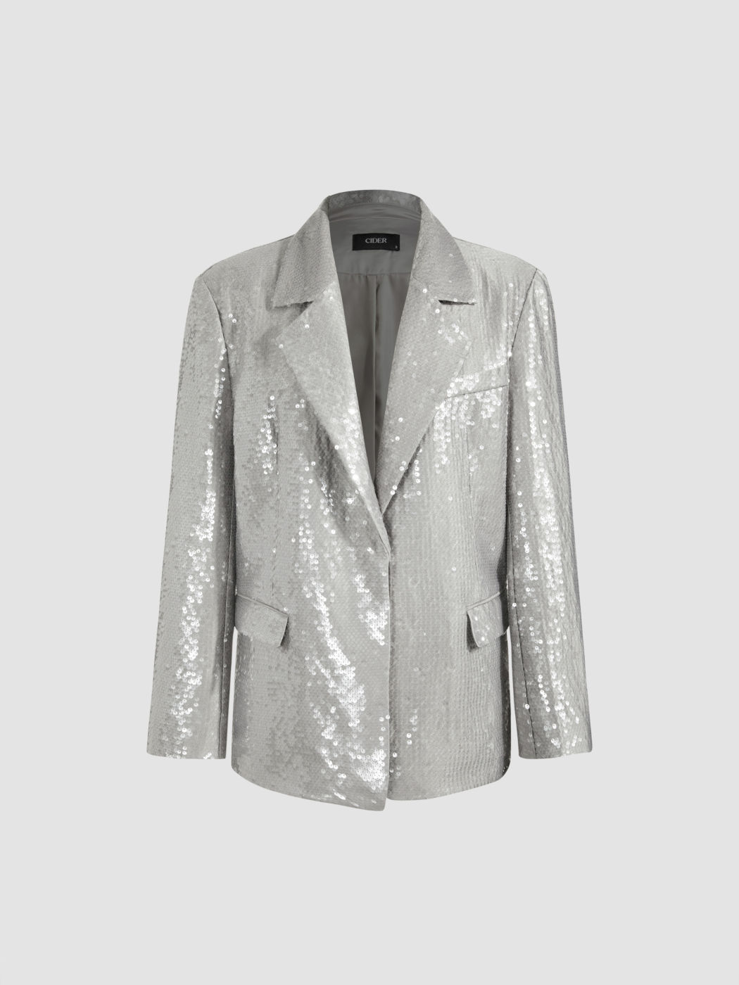 Sequin Collar Blazer For
