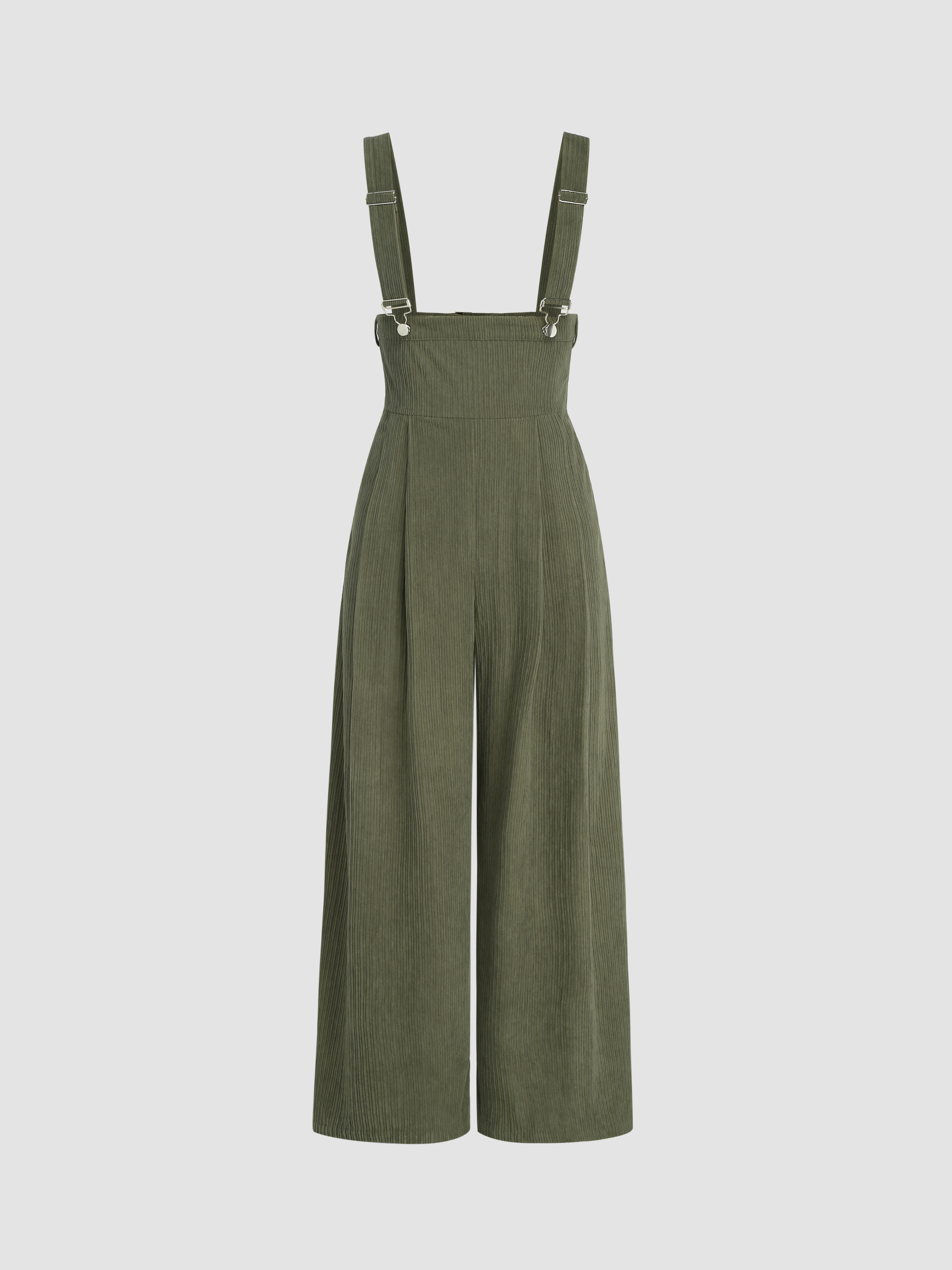 Corduroy Solid Pocket Jumpsuit Cider
