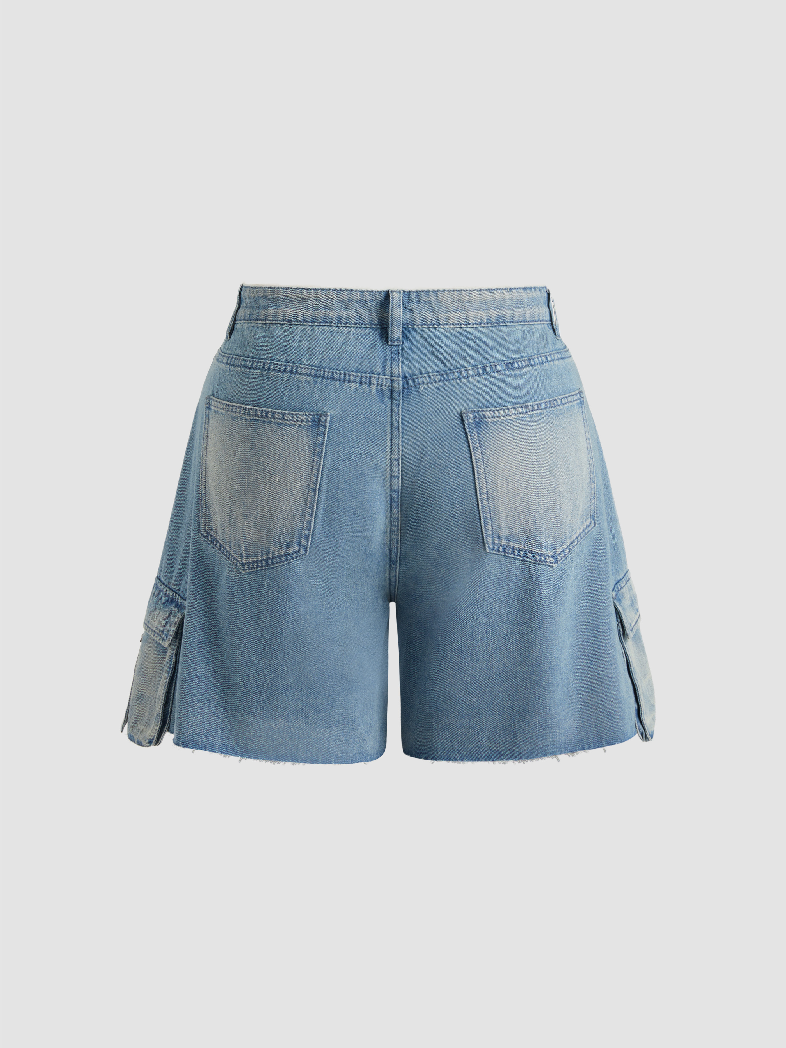 【KOOLOSET】Round Curve Cargo Bermuda Denim Bermuda Denim Cargo Shorts – PENSHOPPE