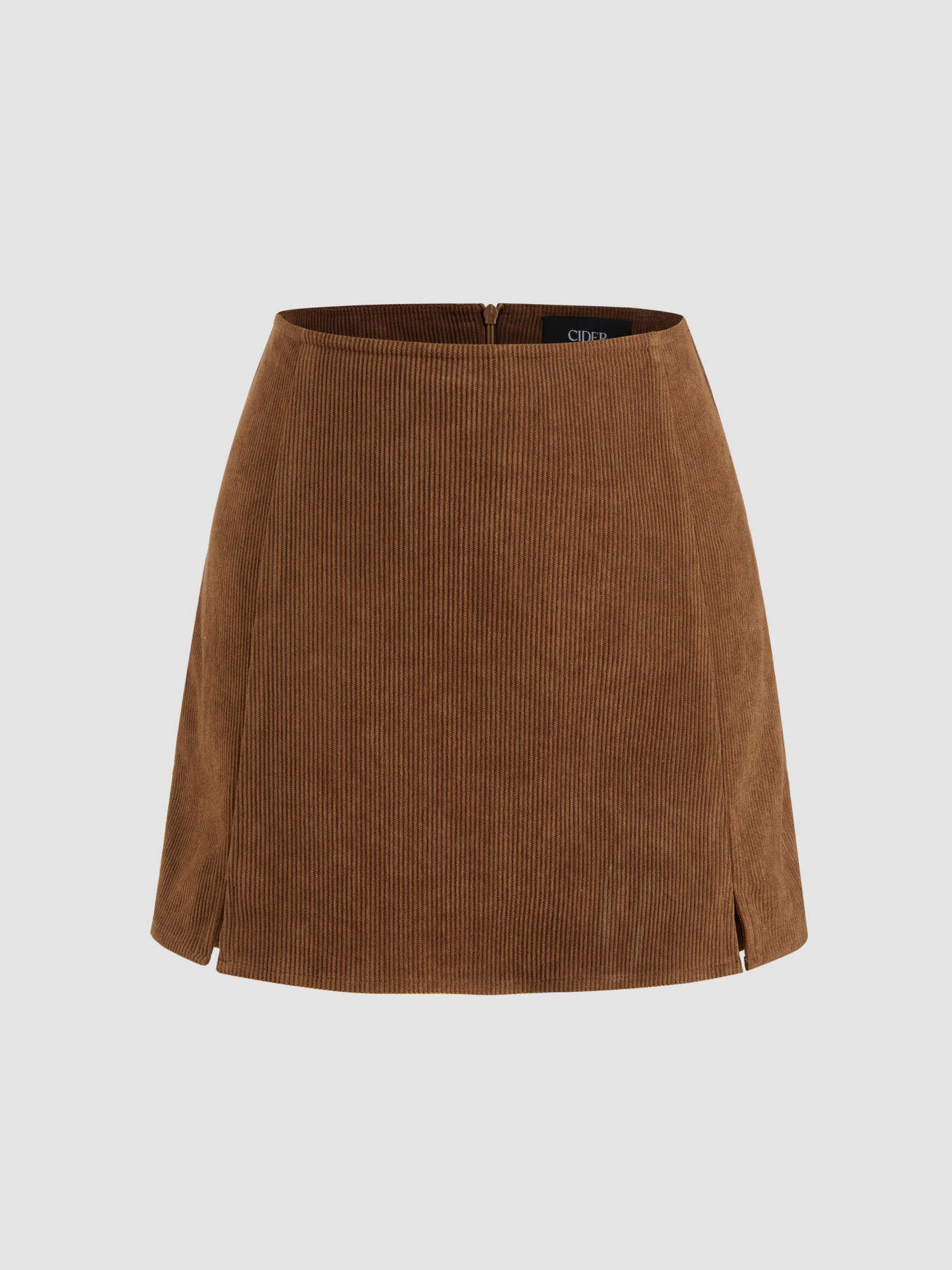 Corduroy High Waist Split Skort