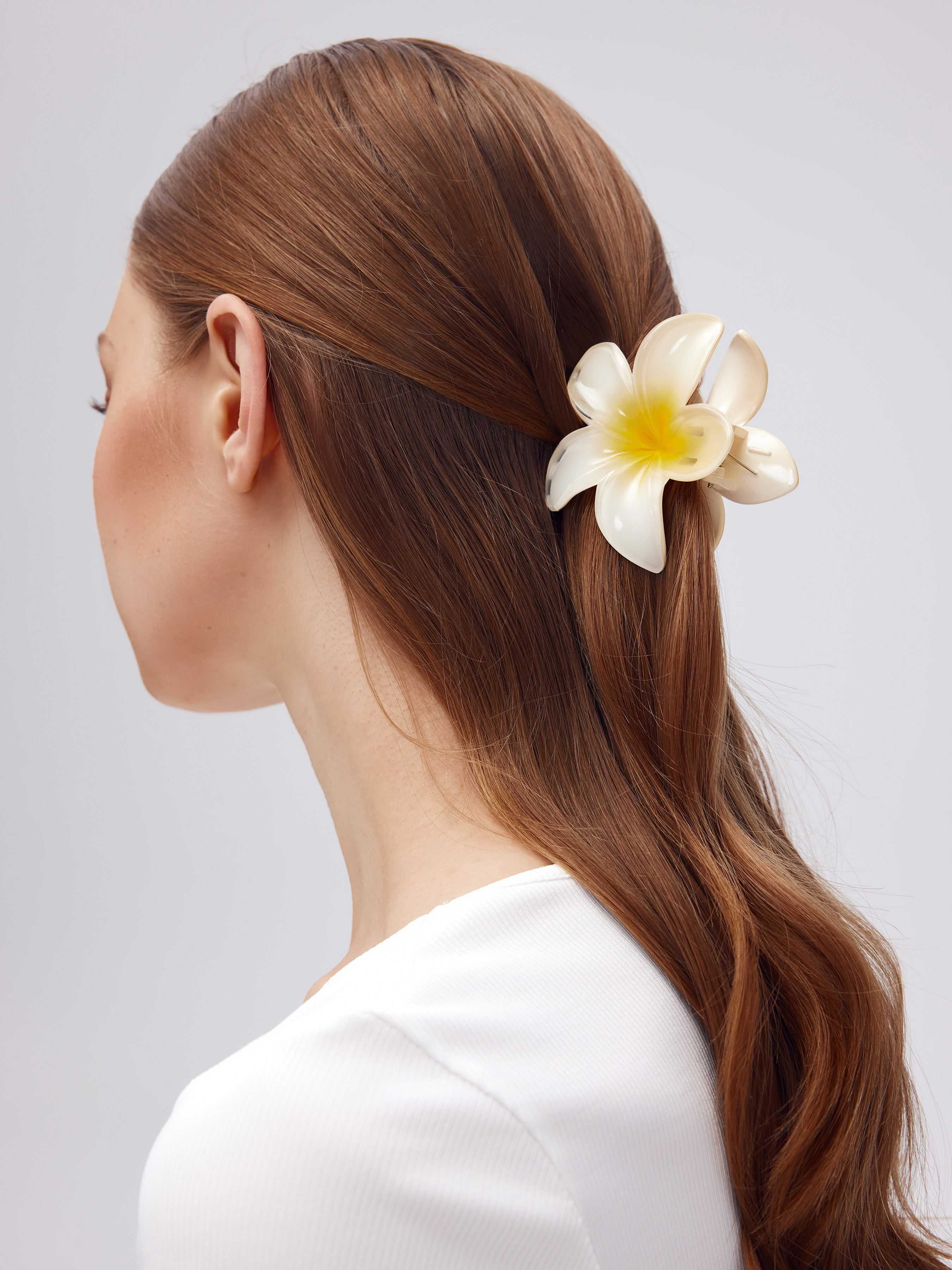 Floral Bowknot Hair Clip - Cider