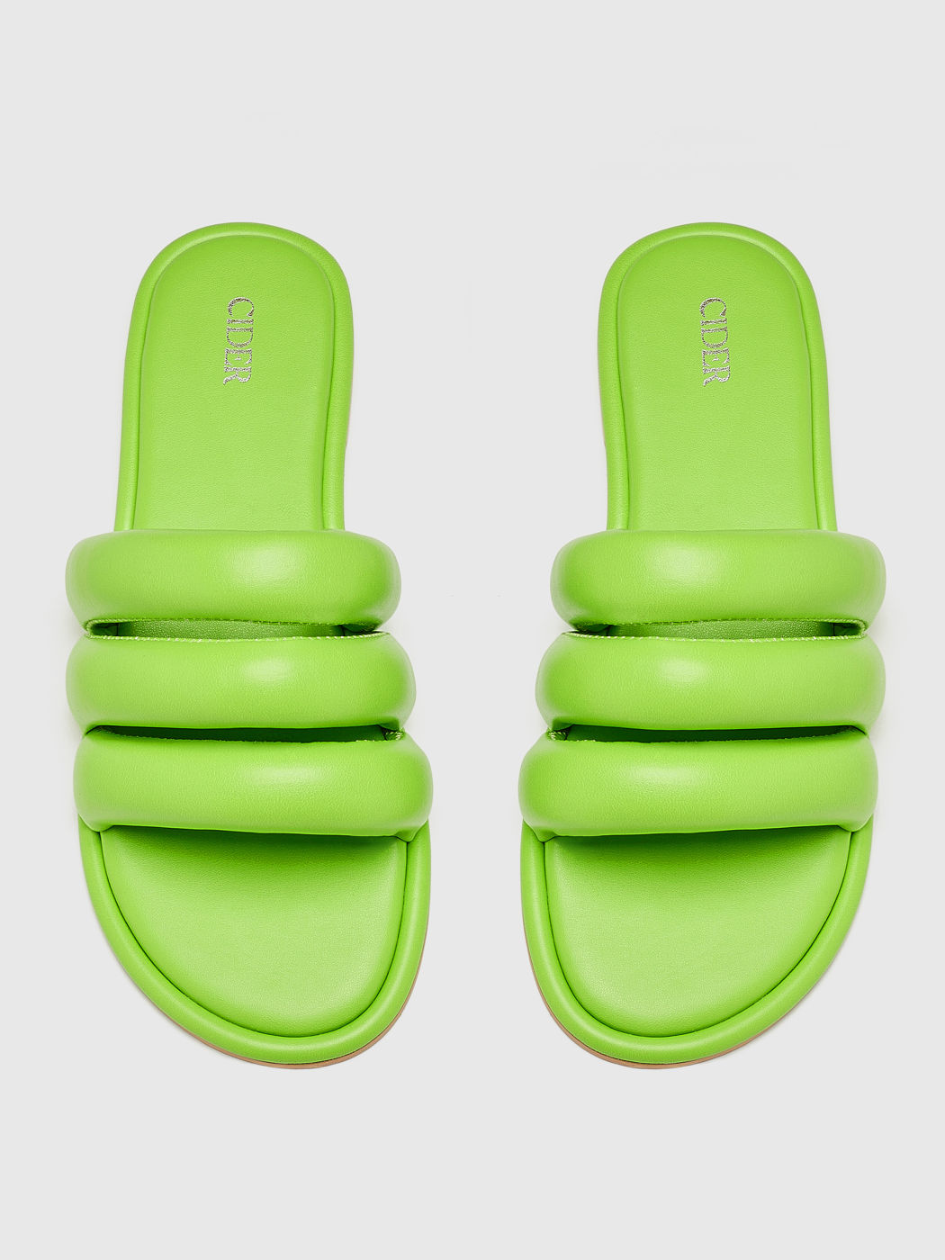 Faux Leather Multi Brand Flat Slippers