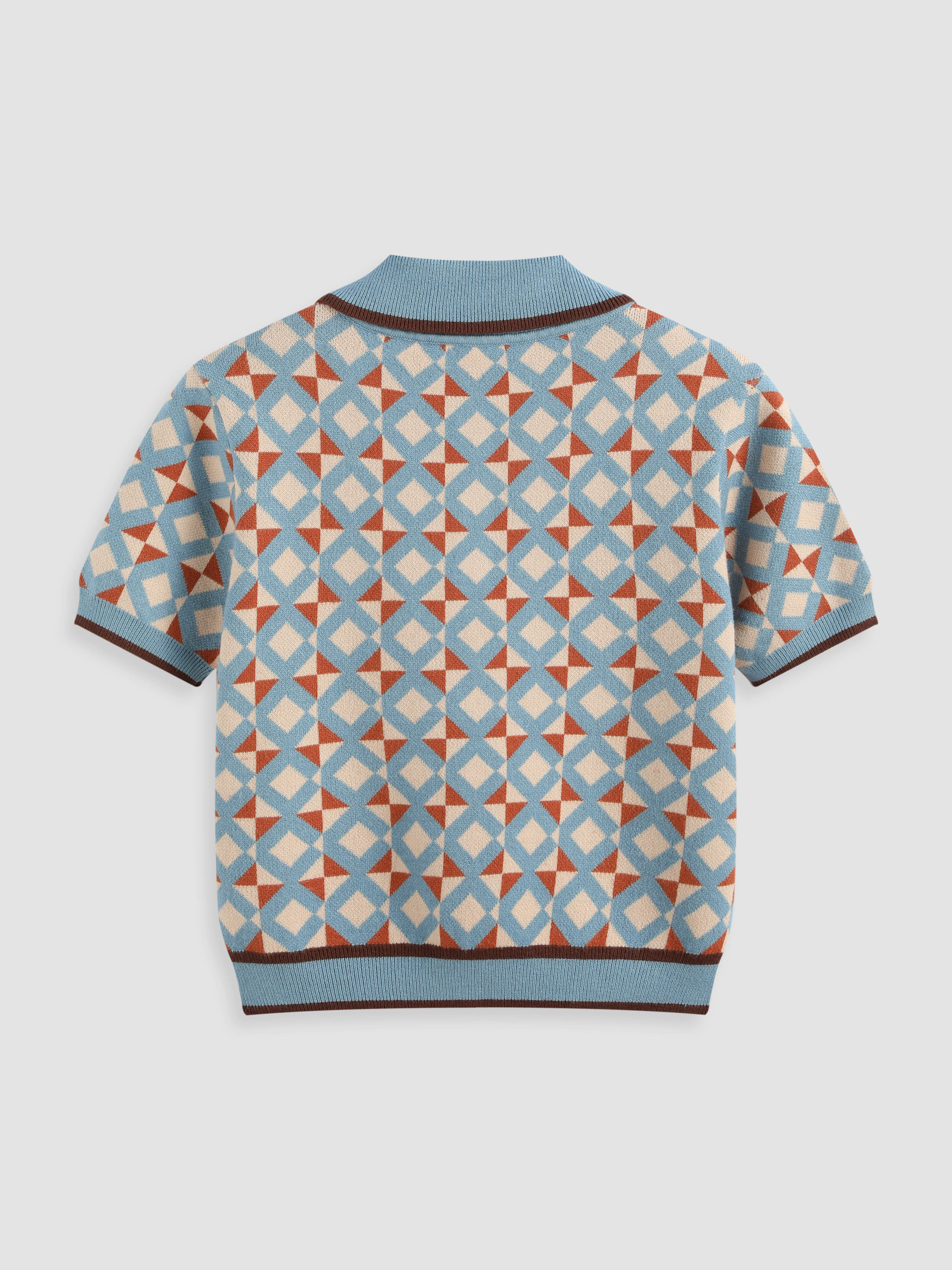 【IONSEOUL】Lettering Collar Short Sleeve Knit 4JH384 GentleKnit Short Sleeve Knitted Polo – Fioboc