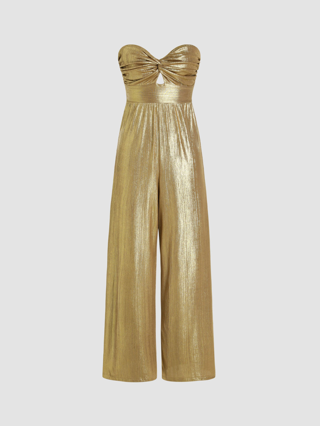  Metallic Solid Ausschnitt Overalls