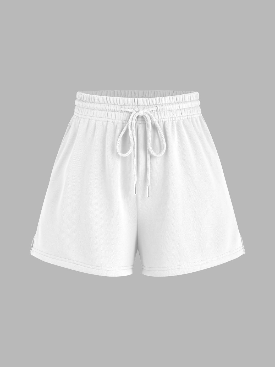 Shorts mit mittlerer Taille und fester Tasche und geradem Bein