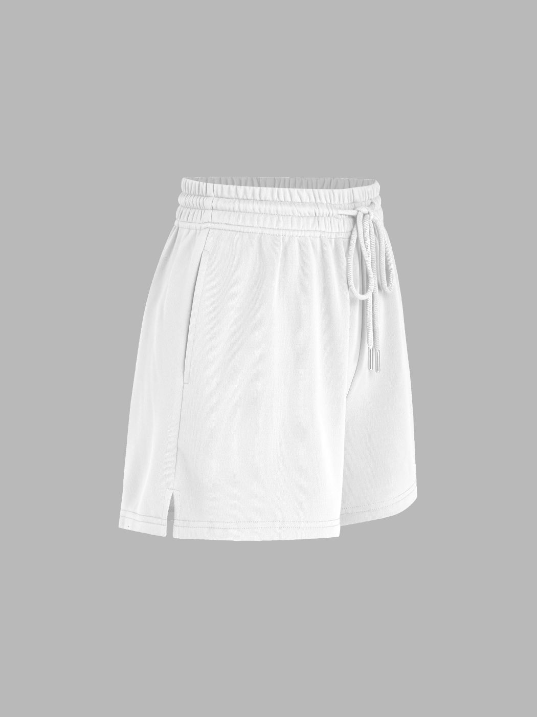 Shorts mit mittlerer Taille und fester Tasche und geradem Bein