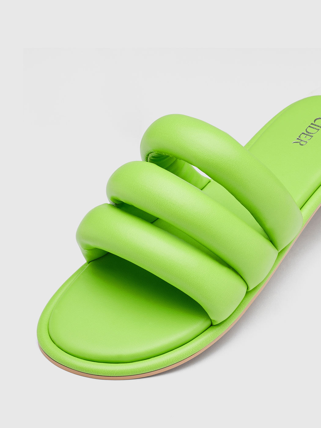 Faux Leather Multi Brand Flat Slippers