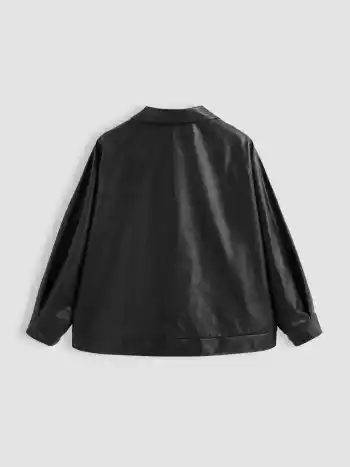 Kurve & Plus Faux-Lederjacke