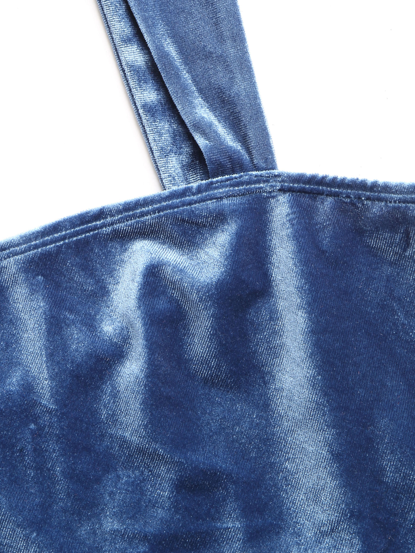 Vestito midi in velluto con scollo quadrato, solido e senza schienale