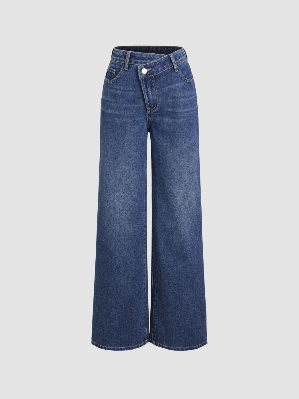Denim High Waist Pocket Baggy Jeans